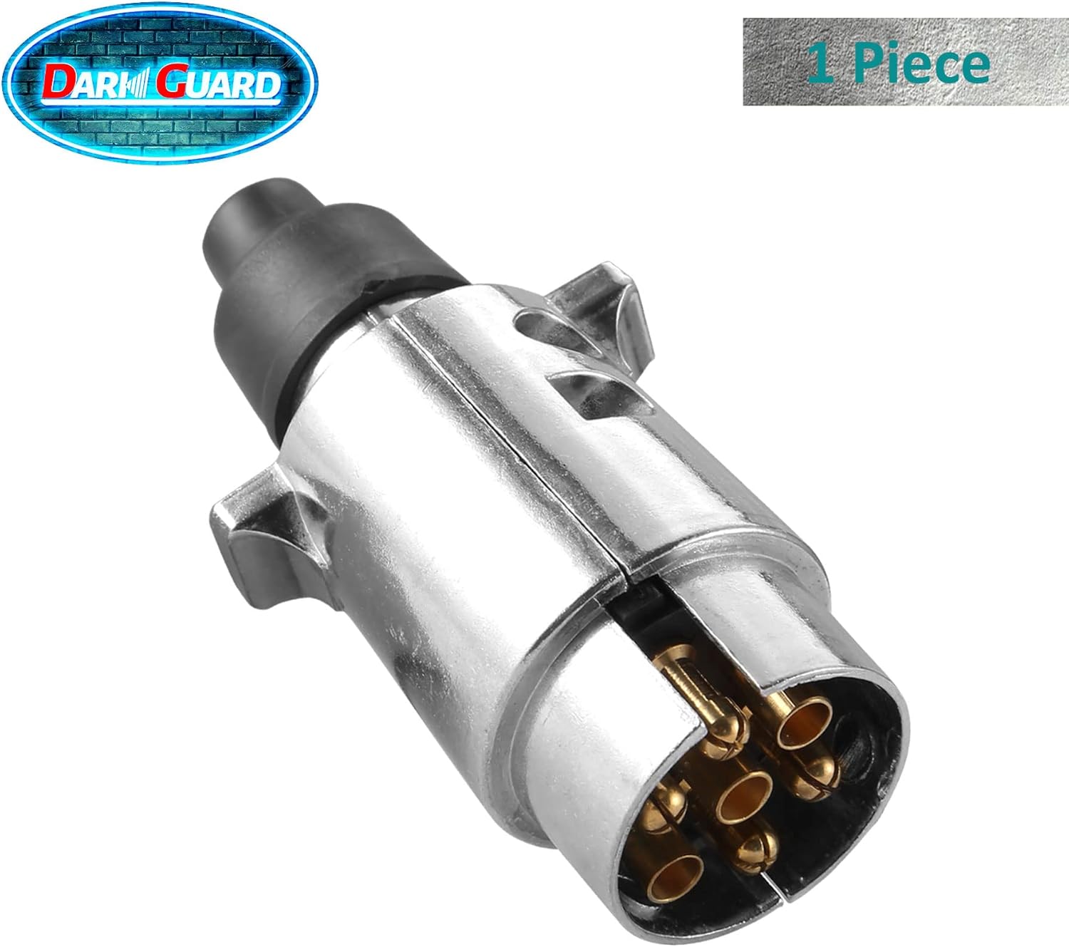 Thumbnail 1 de DARKGUARD 7pin Trailer Plug — Metal ISO1724 12v, Waterproof Caravanning Connector (DG7PM-1)