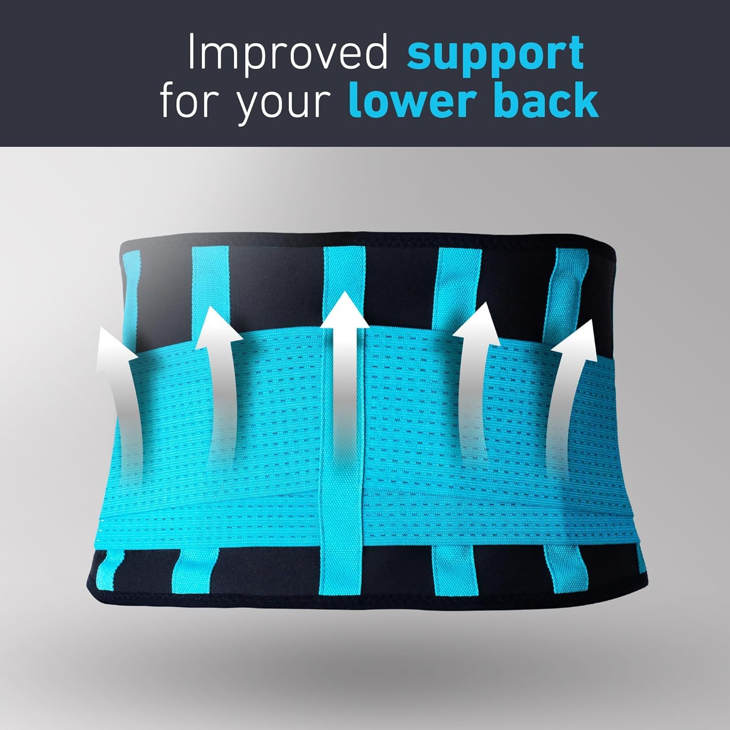 Detalle de Clever Yellow Premium Back Support Belt (Lumbar Support Brace) – Adjustable Neoprene Lower Back Support, Size L