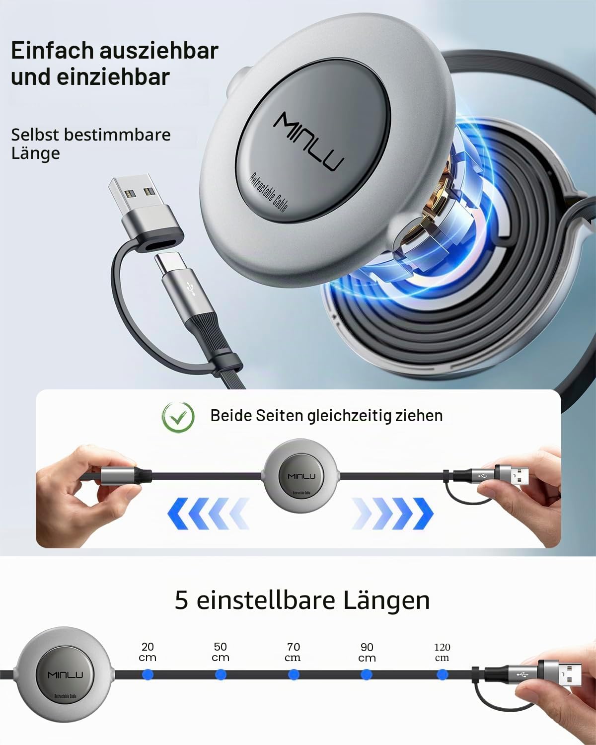 Thumbnail 5 de Minlu Multi USB Kabel 1,2 m