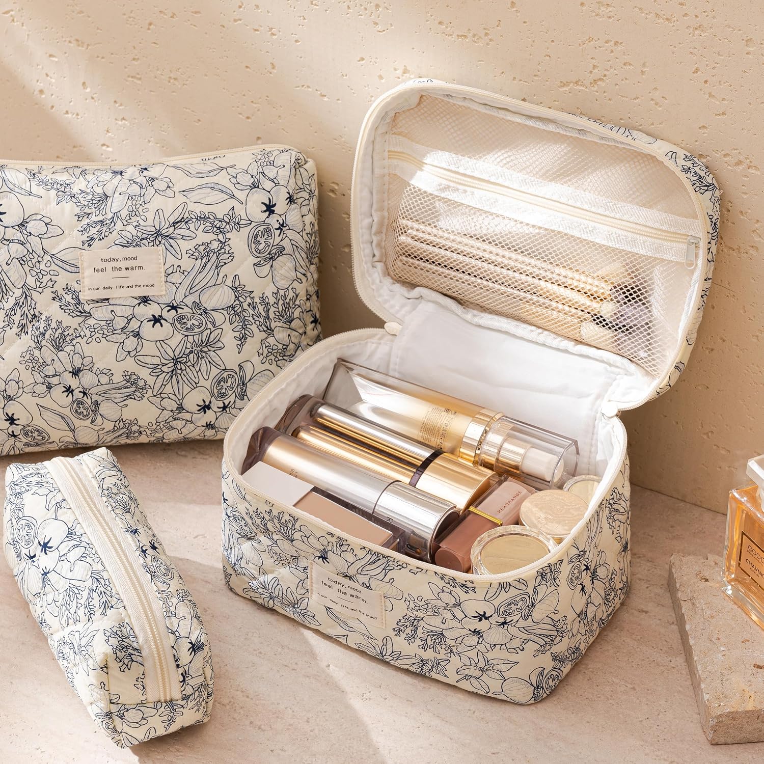 Thumbnail 2 de HBselect Quilted Makeup Bag 10.6 in