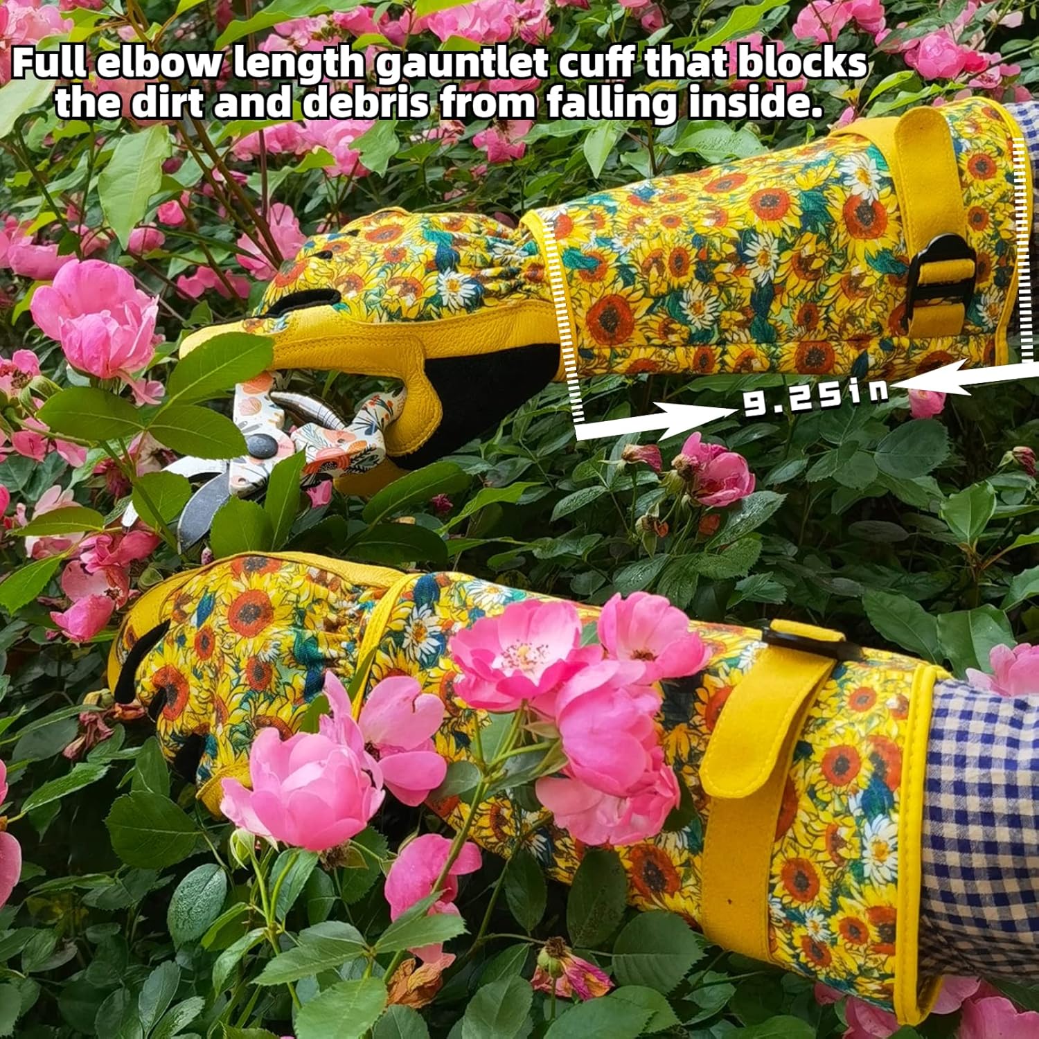 Thumbnail 4 de MSUPSAV Long Gardening Gloves – Thorn-Proof Leather Gauntlets for Gardeners