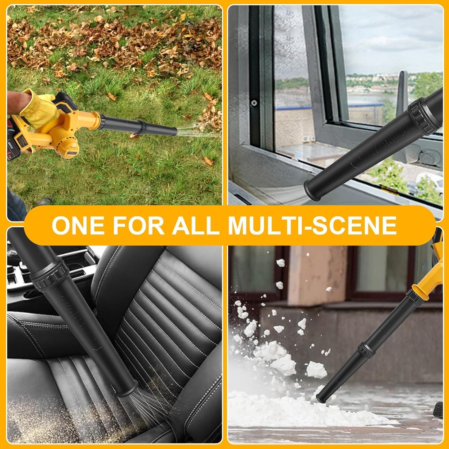 Thumbnail 6 de Powarobor soffiatore senza fili per cantiere, compatibile con batterie Dewalt 18 V XR (solo utensile)