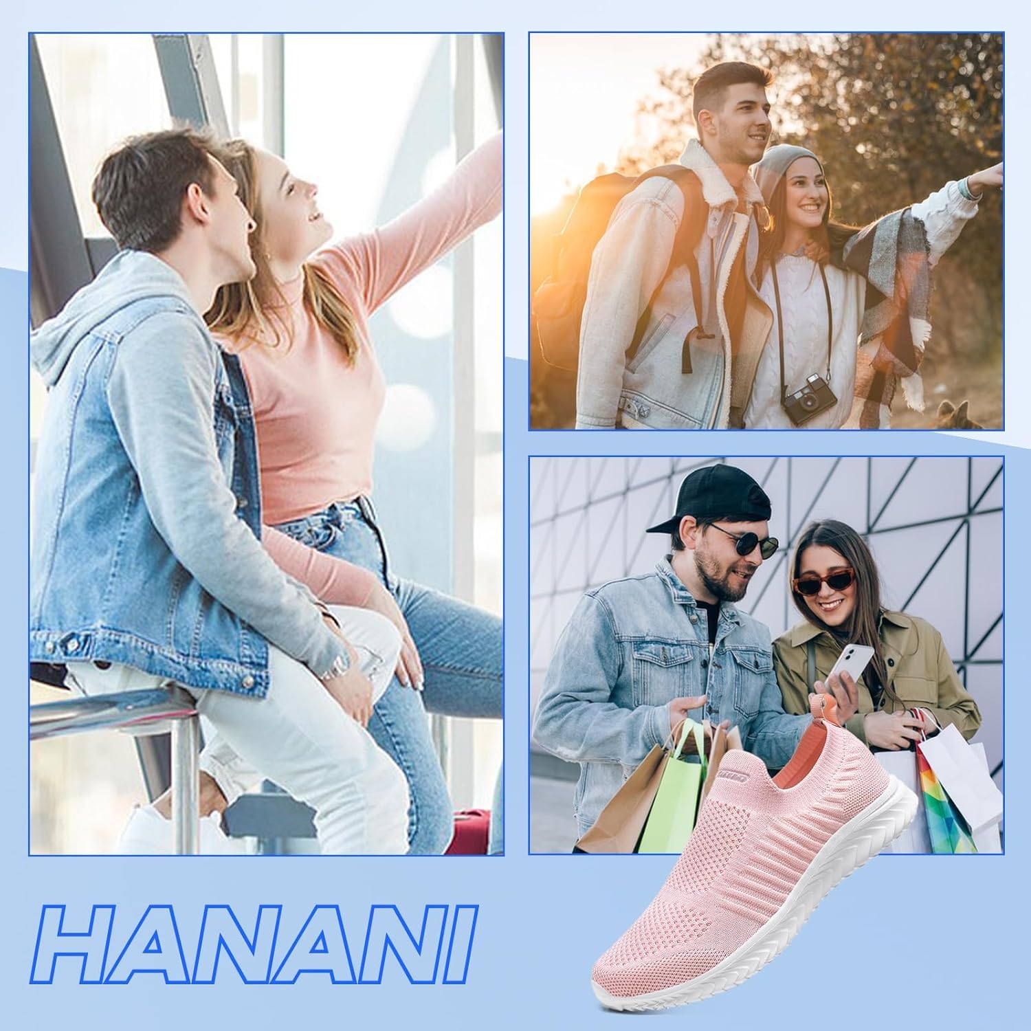 Thumbnail 1 de Hanani Slip-on Basket : Chaussures de sport respirantes et légères pour homme et femme