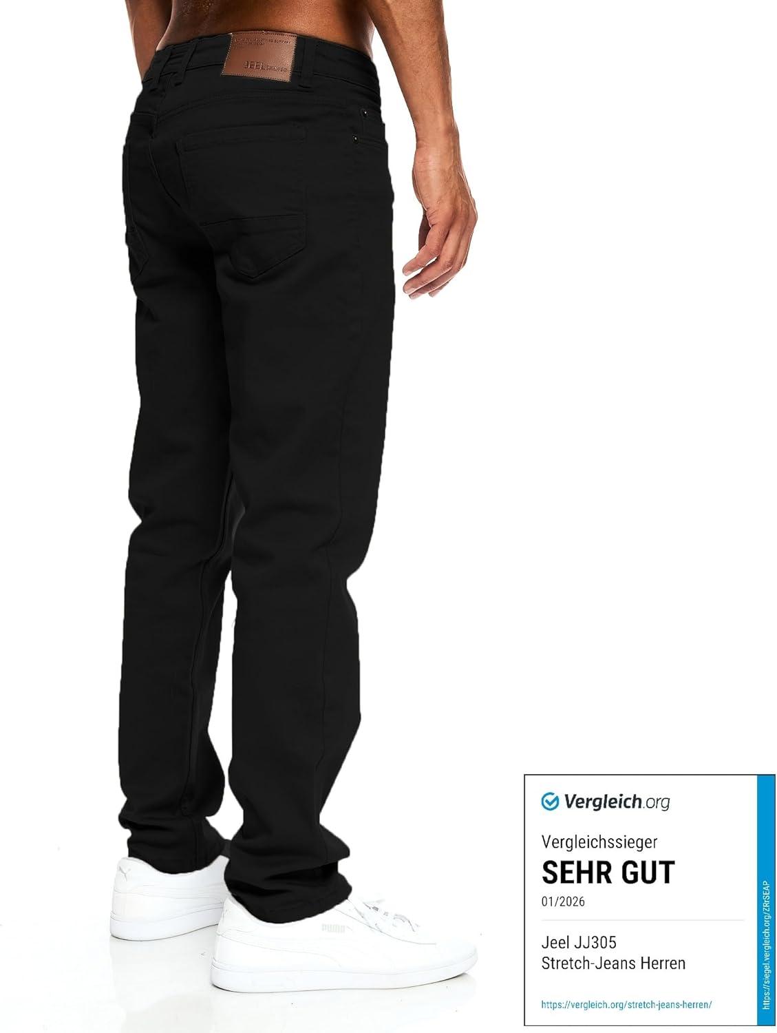 Thumbnail 3 de JEEL Herren-Jeans Regular-Fit Straight-Cut mit Stretch – Basic Washed