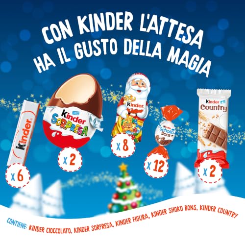 Detalle de Kinder Dolce Casa Calendario dell’Avvento 2026, 234 g con 24 dolci e videomessaggi