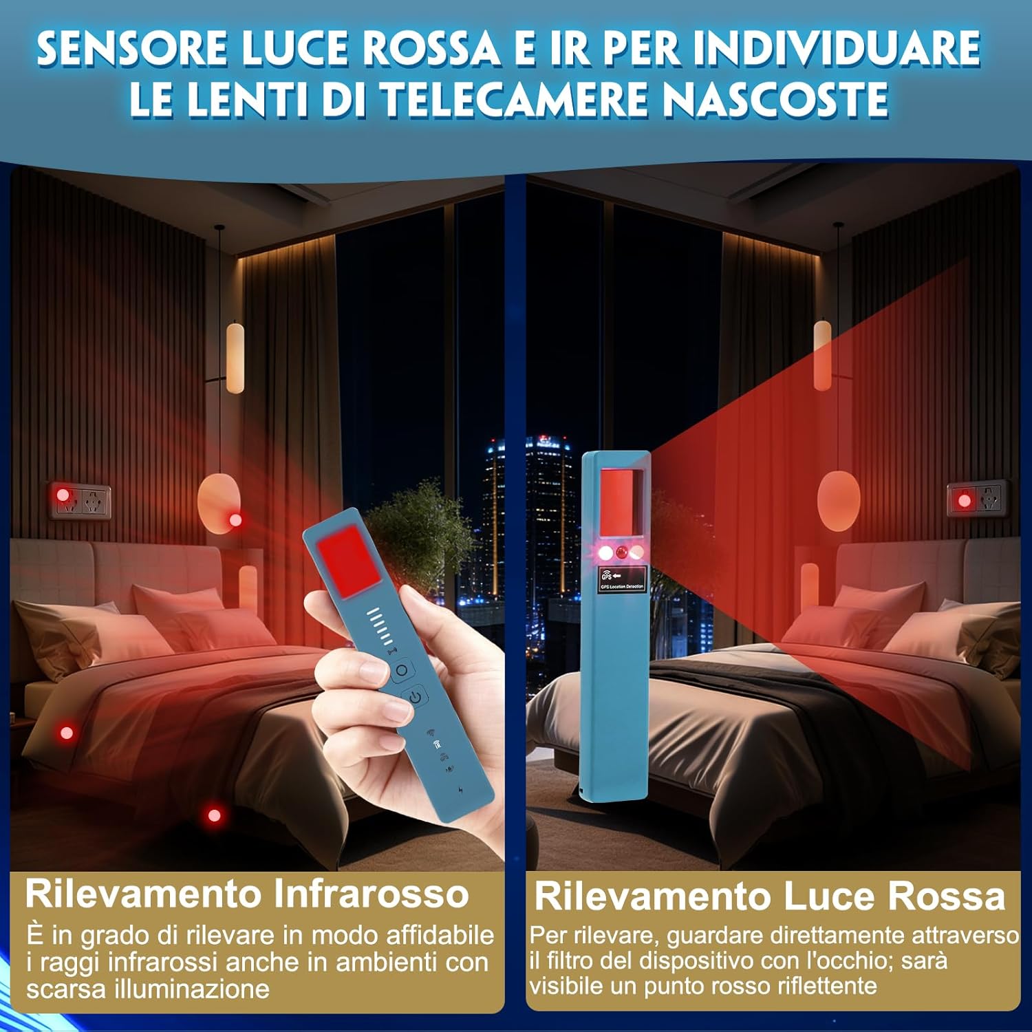Thumbnail 5 de Rilevatore di Telecamere Nascoste, Cimici e Microspie – 5 in 1: protezione privacy per casa, hotel e ufficio