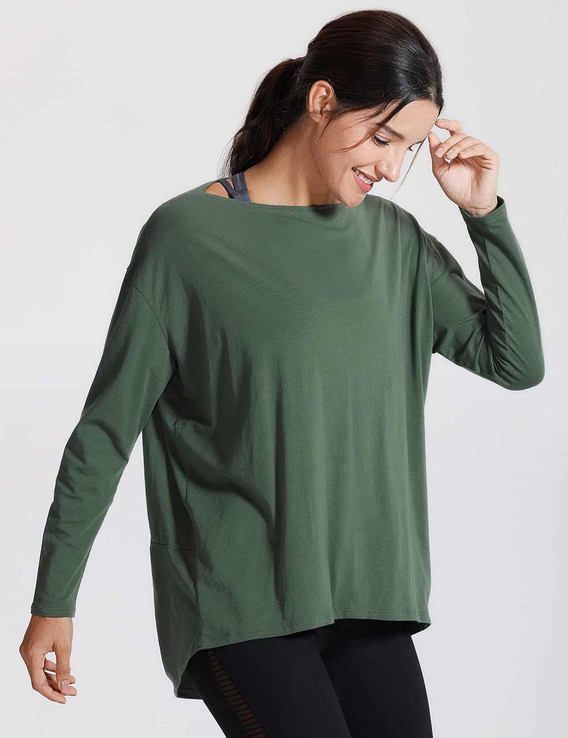 Detalle 1 de CRZ YOGA Donna Pima Cotone Maniche Lunghe