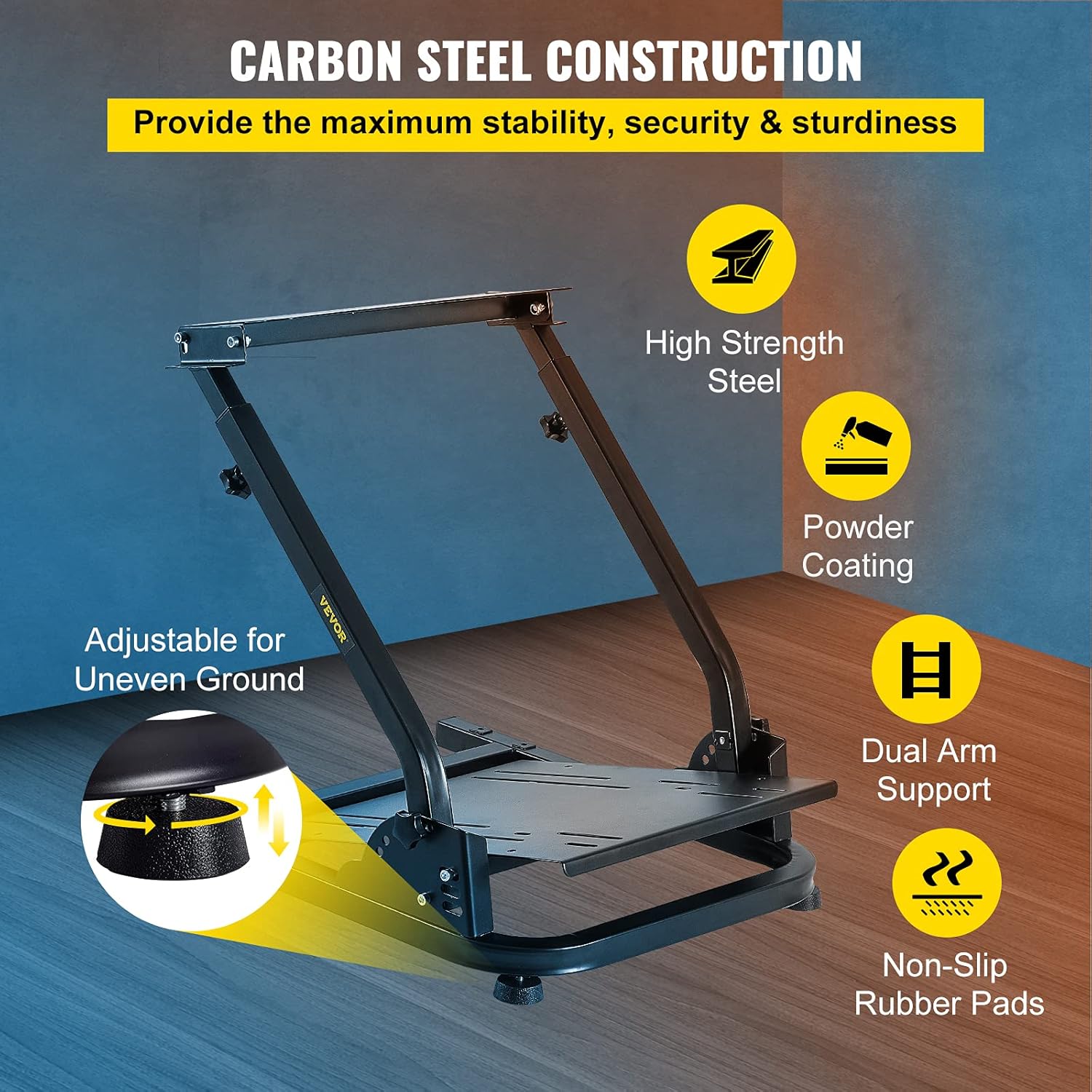 Thumbnail 3 de VEVOR Simulation Racing Lenkradhalter für G29/PS4/PC Pro V2 – höhen- und winkelverstellbarer Ständer für Racing-Simulator