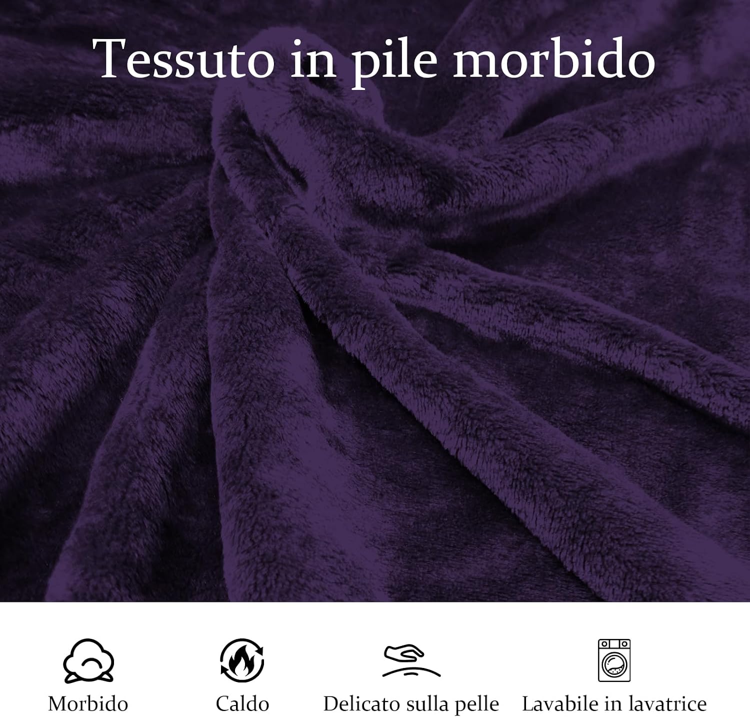 Detalle de PUTUO Vestaglia Donna Invernale Lunga con Cappuccio in Microfibra Morbida