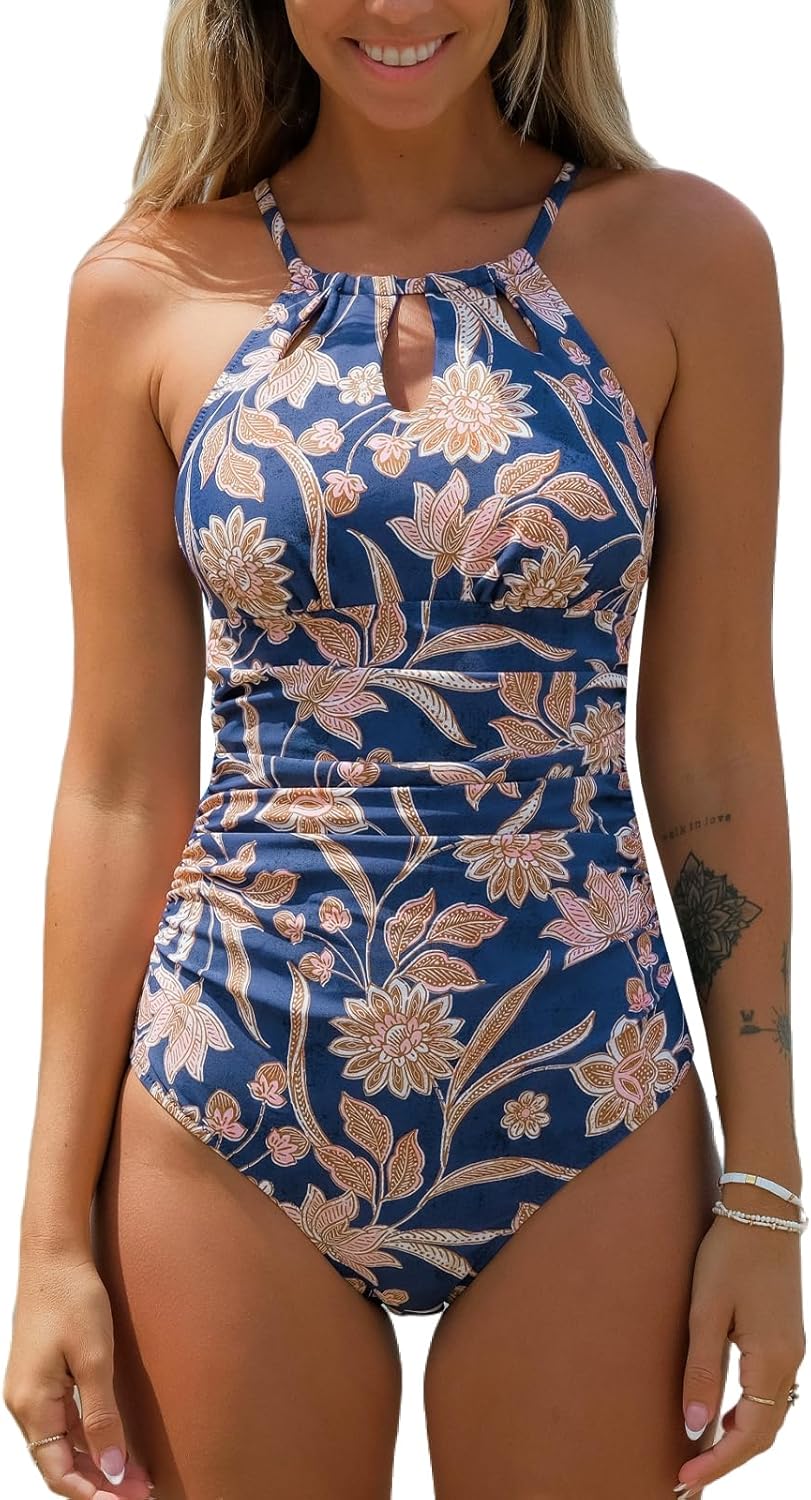 Thumbnail 5 de CUPSHE Maillot de bain une pièce pour femme — col haut et contrôle du ventre