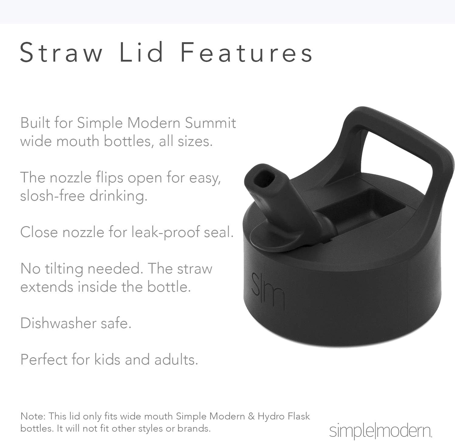 Detalle 2 de Simple Modern Bottiglia d'Acqua per Bambini Summit 530ml Shark Bite