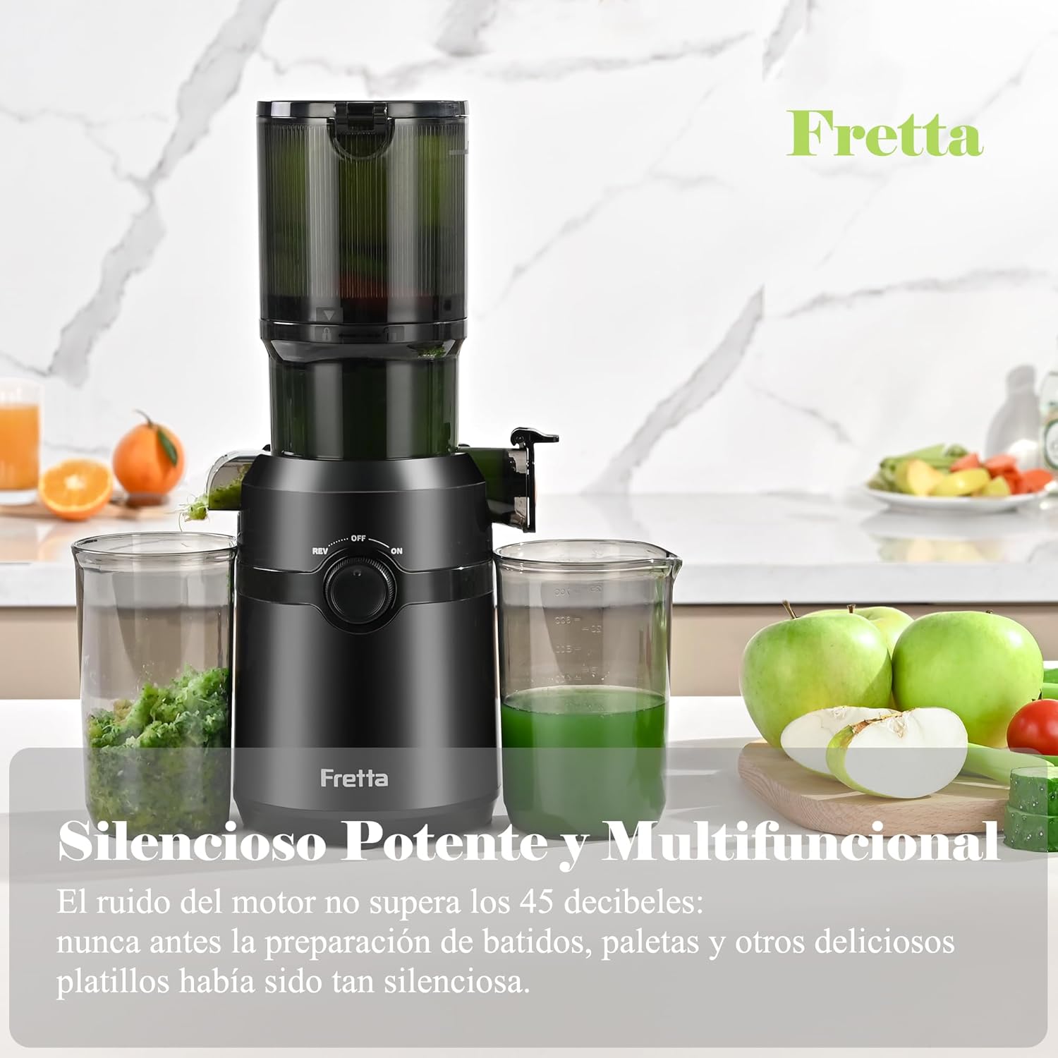 Thumbnail 6 de Fretta Extractor de Zumos y Verduras, 108MM, 1L 🍹