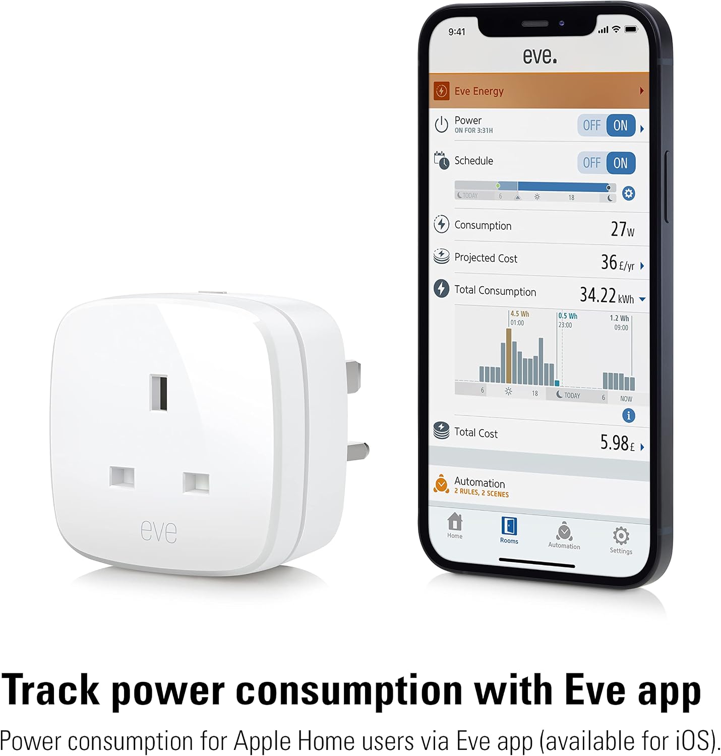 Thumbnail 6 de Eve Energy Matter UK Smart Plug