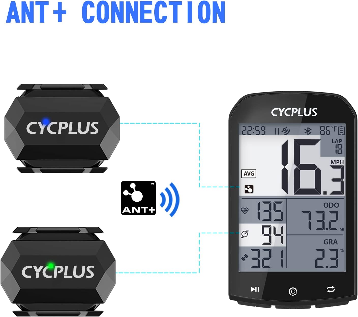 Detalle 2 de CYCPLUS Dual-Sensor für Trittfrequenz 38 mm