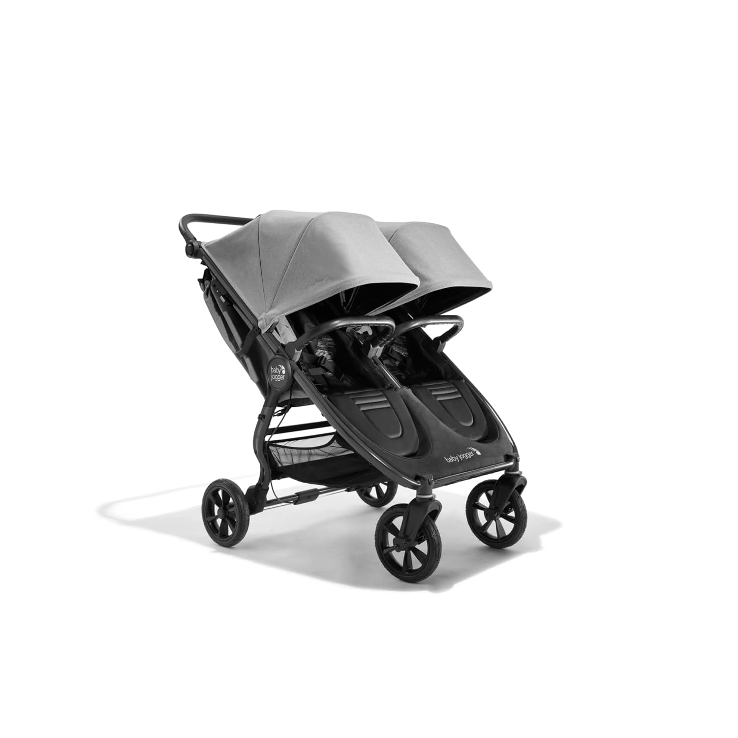 Baby Jogger City Mini GT2 All-Terrain Double Stroller (Forever Air Rubber Tires, All-Wheel Suspension, Twin Stroller with Belly Bar and Leatherette Handlebar) – Pike Color