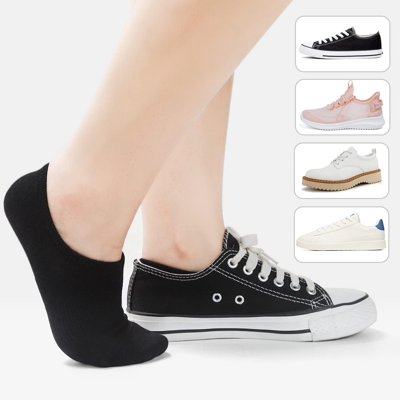 Thumbnail 2 de Toes Home Bamboo No Show Trainer Socks for Women and Men – 8 Pairs