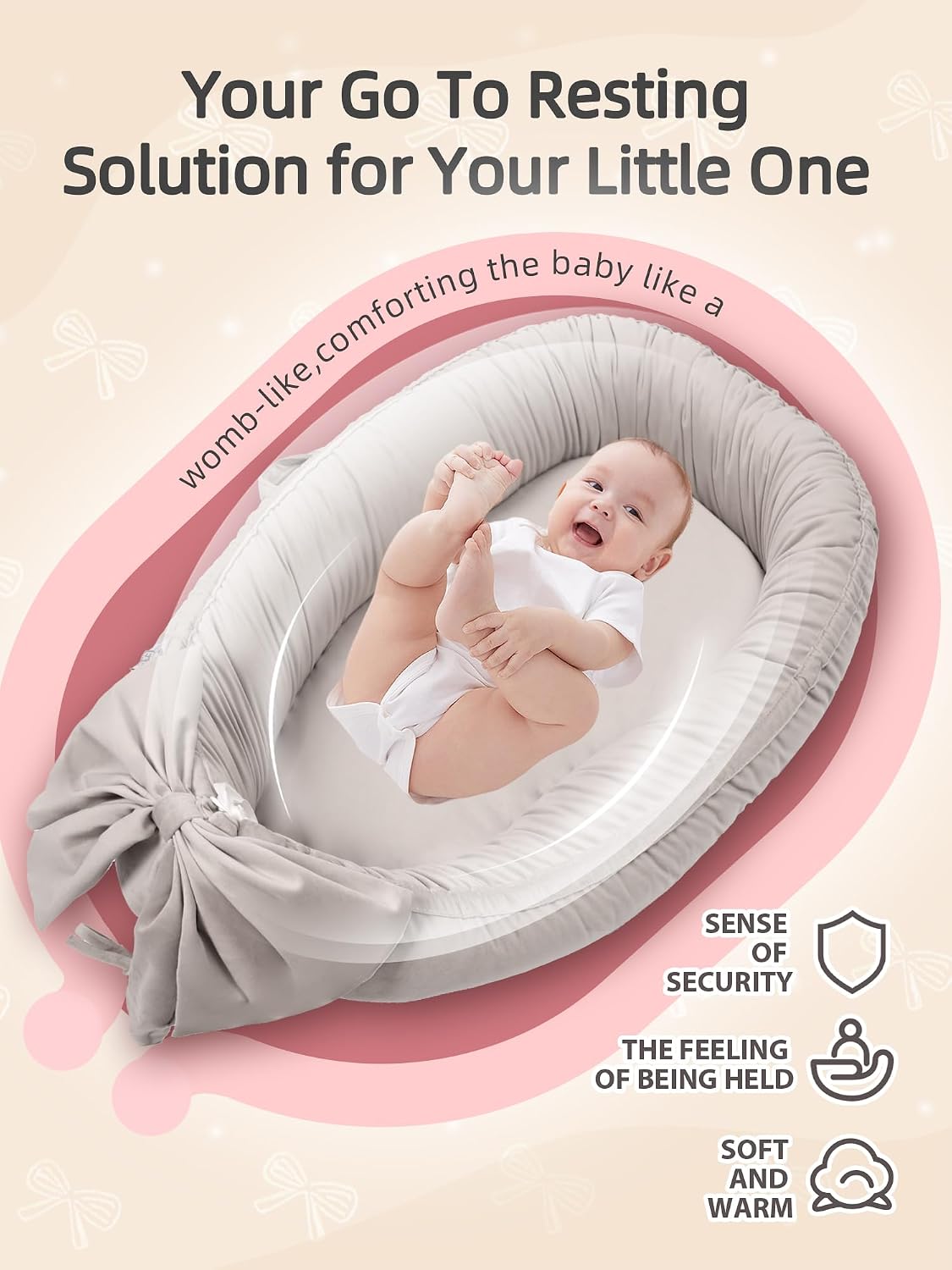 Thumbnail 4 de Babynest Nestchen für Babybett, Grau