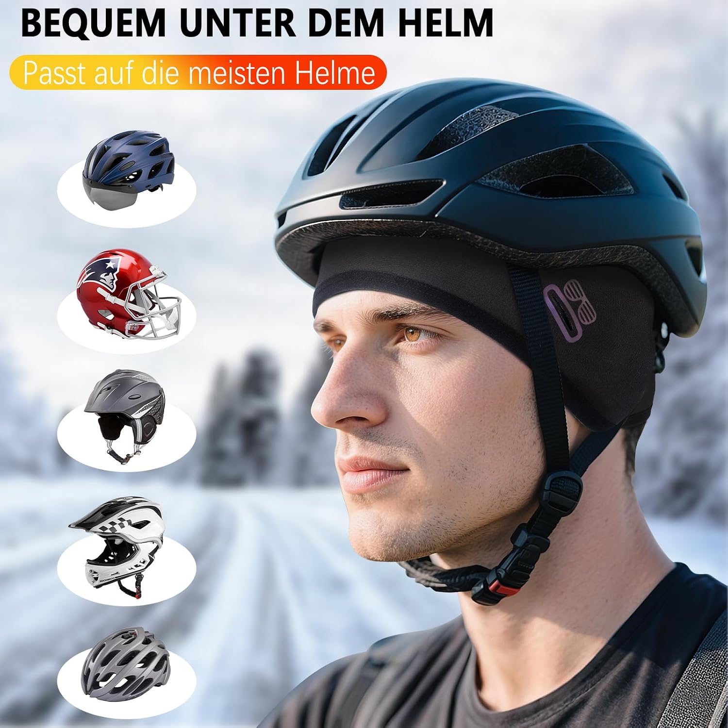 Thumbnail 2 de HASAGEI Fahrrad Mütze Winddicht