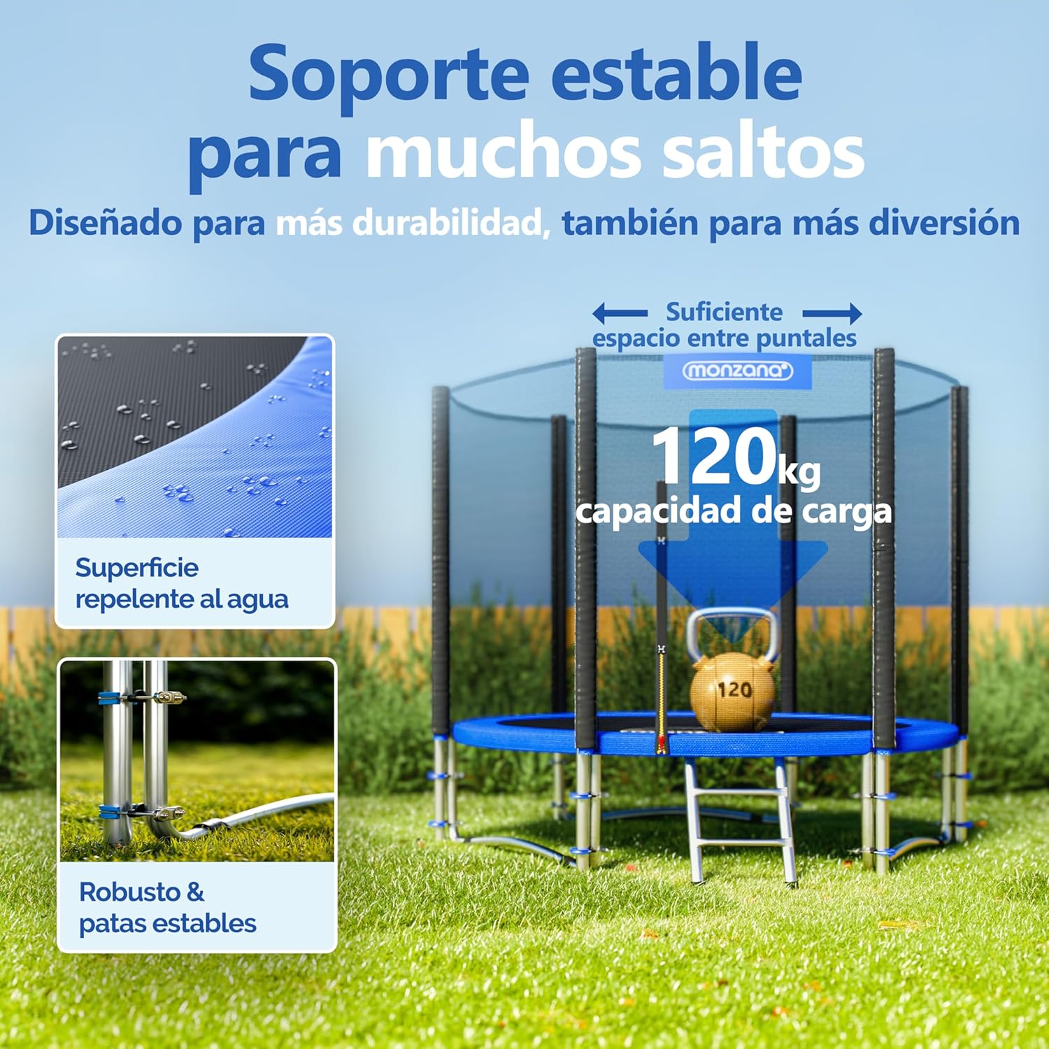 Thumbnail 5 de Monzana Trampolín 244 cm jardín