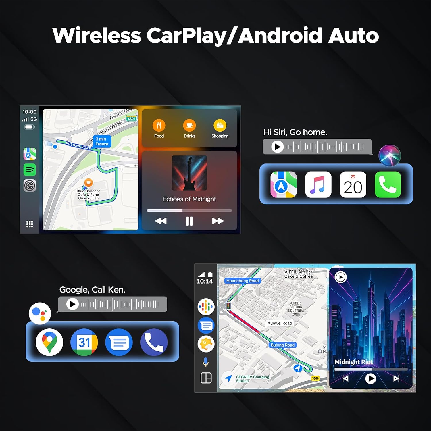 Detalle de Volam 9" Carplay Screen with Wireless Android Auto