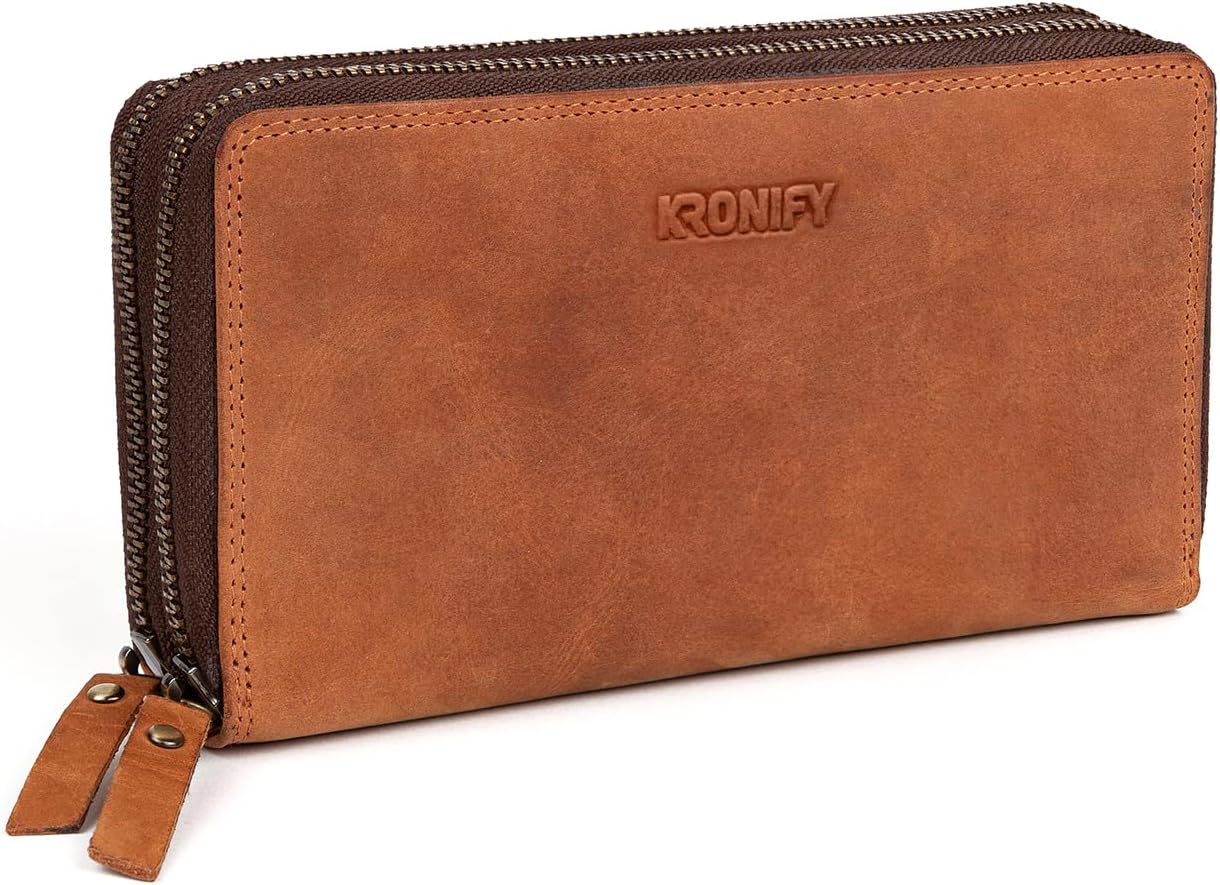 Detalle 2 de KRONIFY XXL Leder Geldbörse Damen 29 Karten