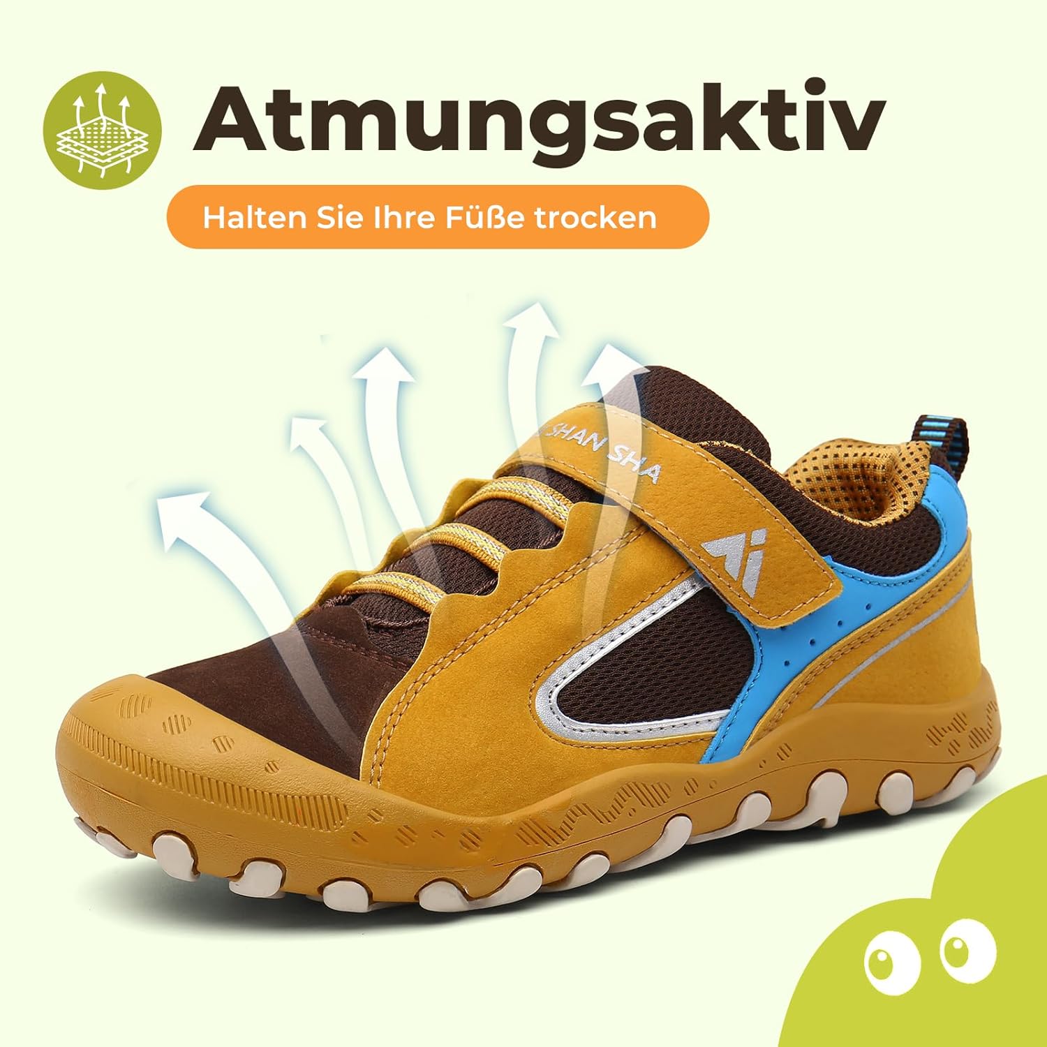 Thumbnail 1 de Mishansha Unisex Kinder-Turnschuhe/Trekkingschuhe (Outdoor), gelb – Größen 24–38