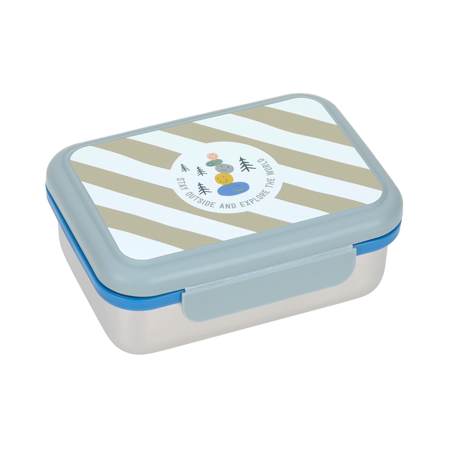 Detalle de LÄSSIG Edelstahl-Brotdose Adventure: Lunchbox für Kindergarten, Schule und Alltag