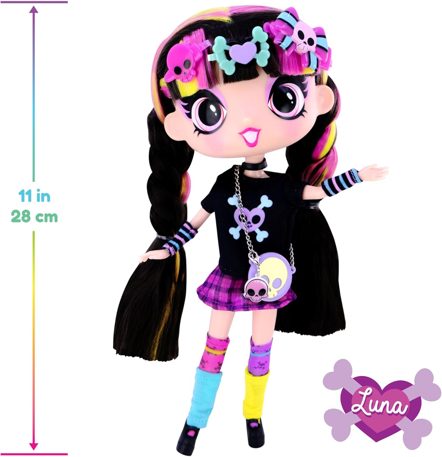 Thumbnail 1 de Decora Girlz Sticker 'n' Style Luna – 27,9 cm große Modepuppe mit über 75 Accessoires