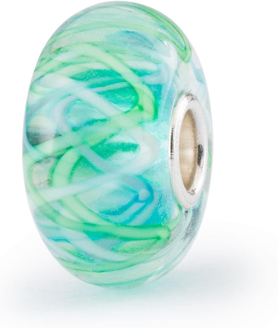 Detalle de Trollbeads Palazzo del ghiaccio (TGLBE-20364) – Bead in vetro blu, misura unica