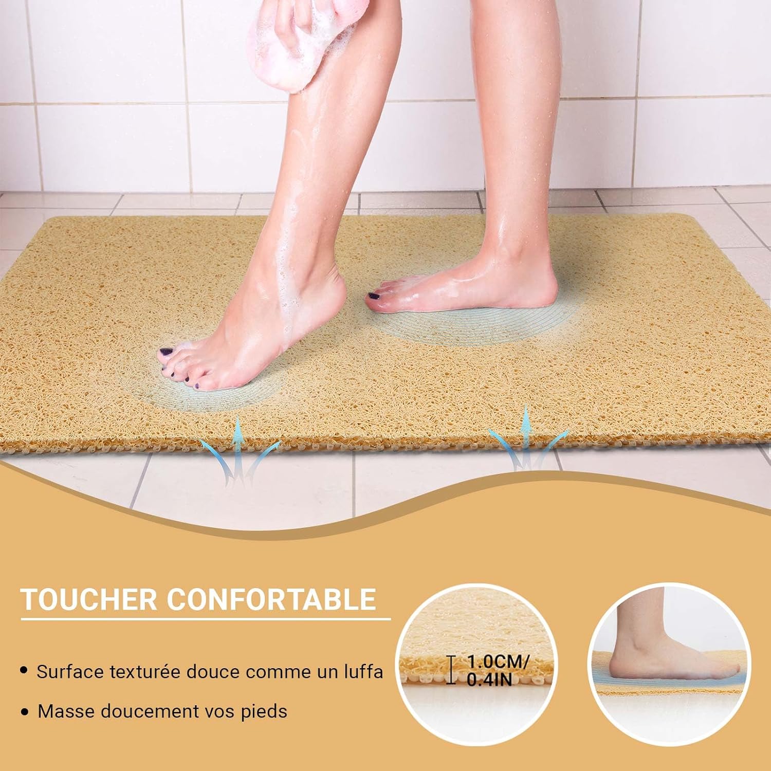 Detalle 2 de COSYLAND Tapis de douche 40x100 cm