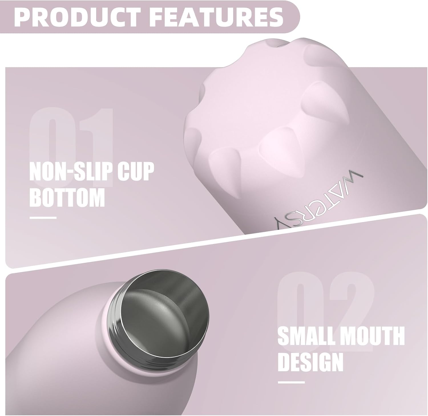 Thumbnail 1 de WATERSY Stainless Steel Insulated Bottle 500ml – Cherry Blossoms