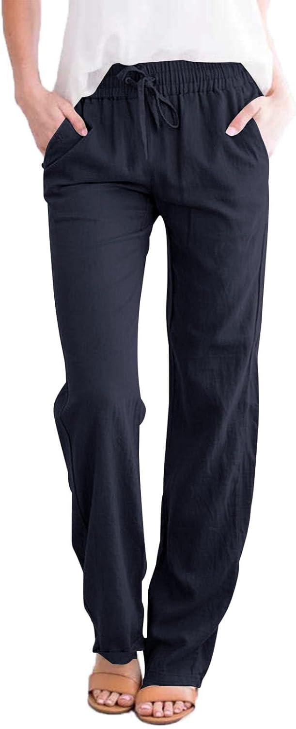 Thumbnail 4 de Leinenhose für Damen gerade geschnitten