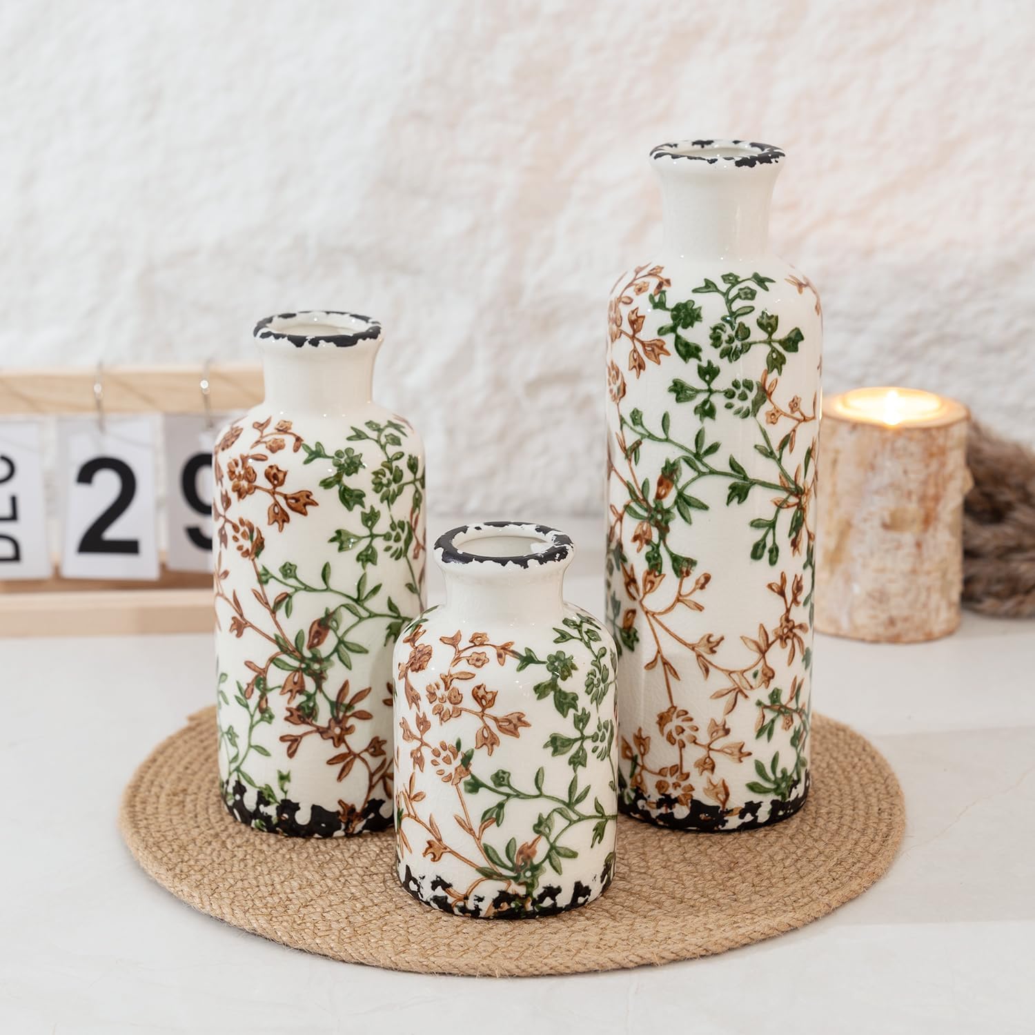 Thumbnail 6 de Ceramic Flower Vase Set of 3
