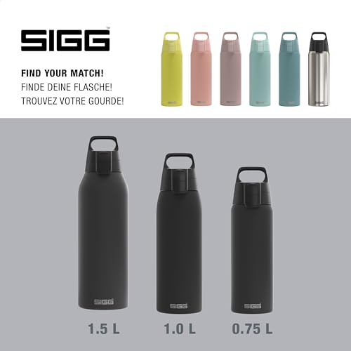 Thumbnail 4 de Sigg Edelstahl Trinkflasche Shield ONE Black, 0,75 L – auslaufsicher und kohlensäurehaltig geeignet