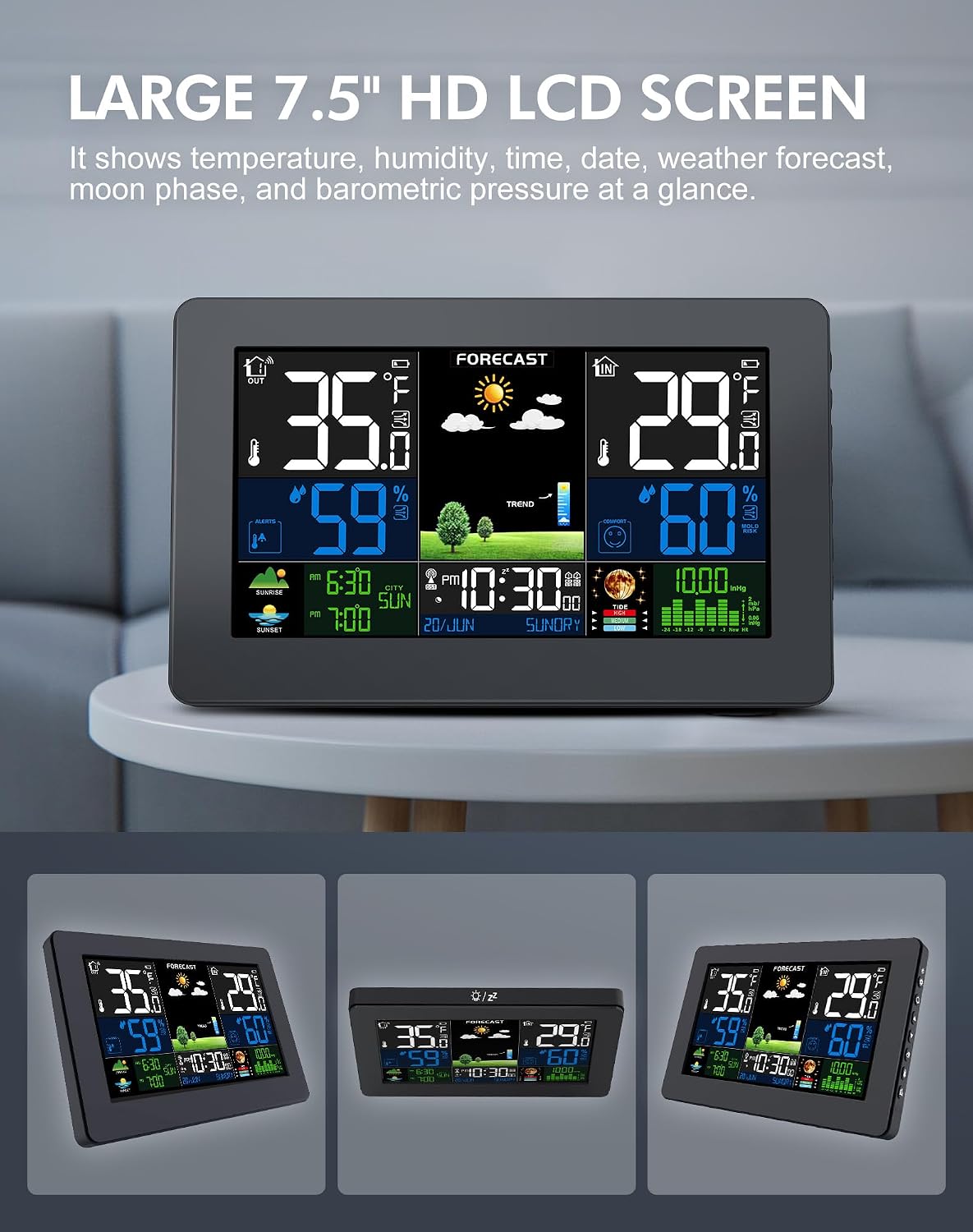 Detalle de Wireless Weather Station with 7.5-Inch Display