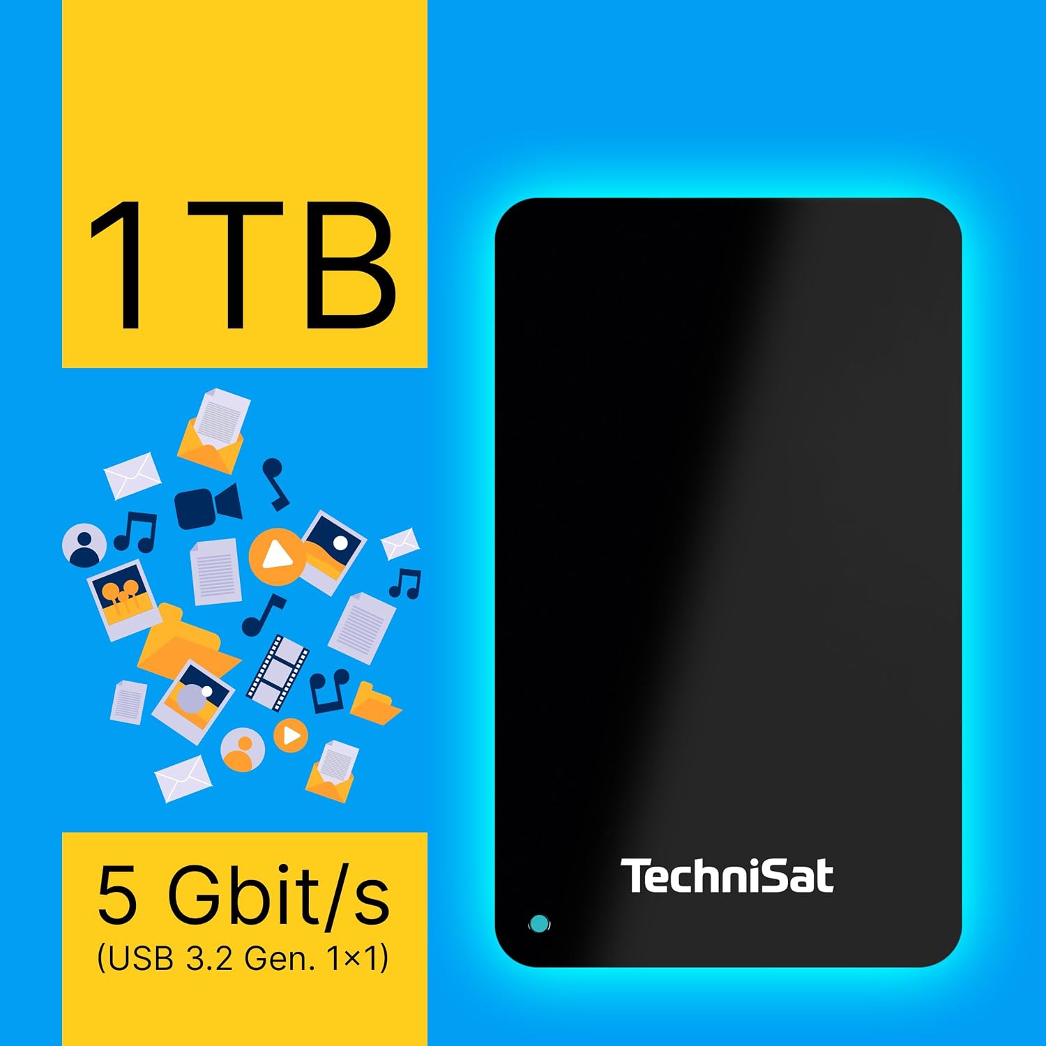 Thumbnail 1 de TechniSat Streamstore 24 2.5-Inch USB 3.2 External Hard Drive, 1TB
