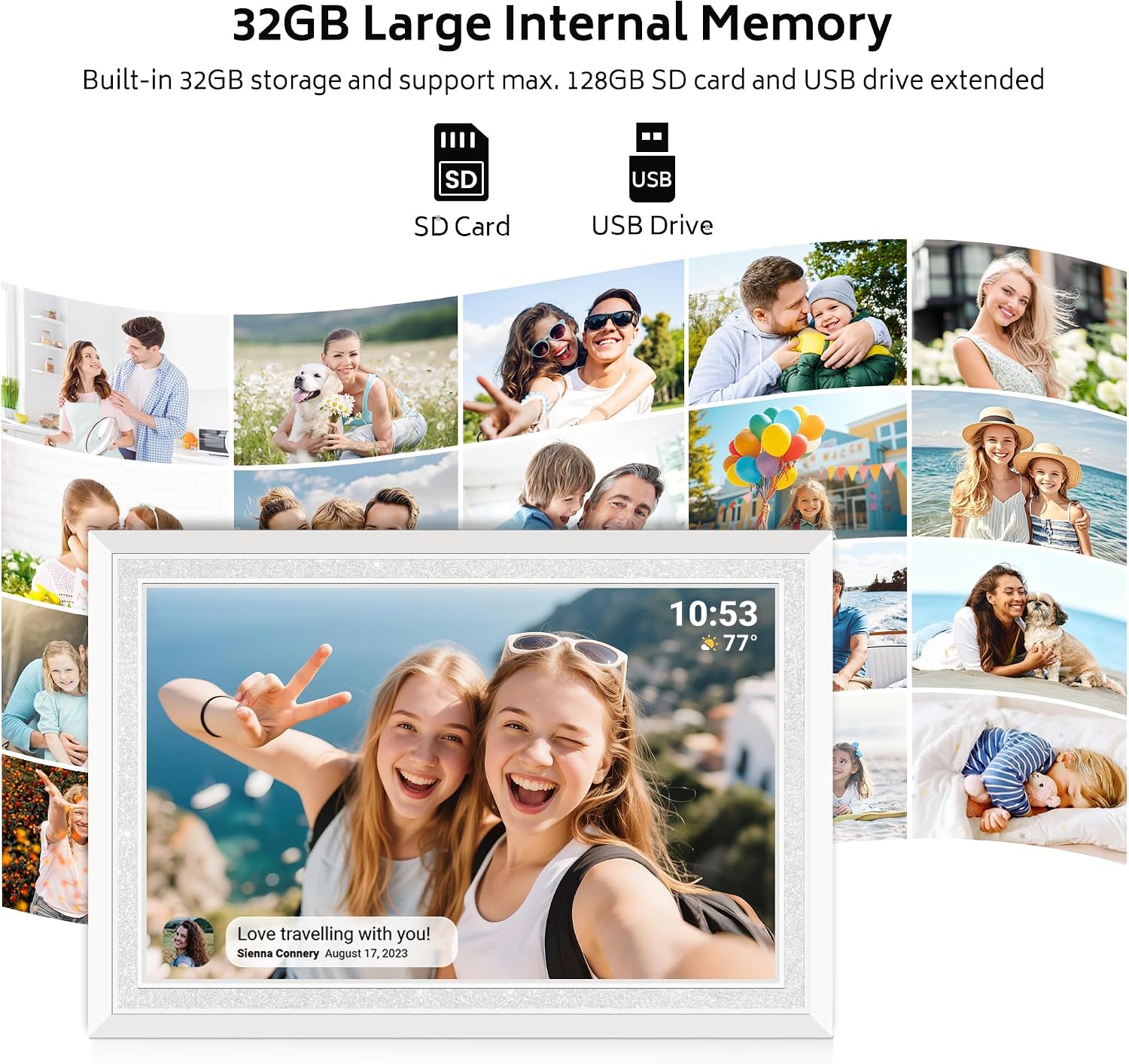 Thumbnail 3 de Frameo WiFi digital photo frame 10.1 inch