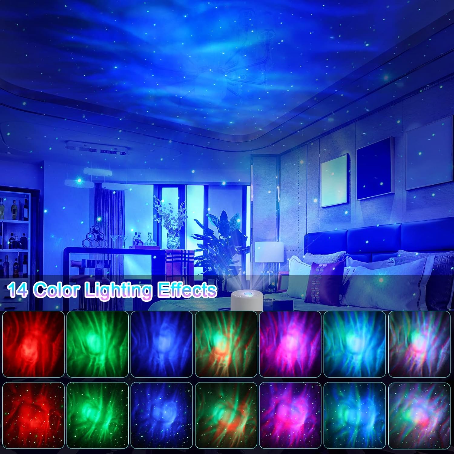 Detalle 2 de LED Star Galaxy projector with remote