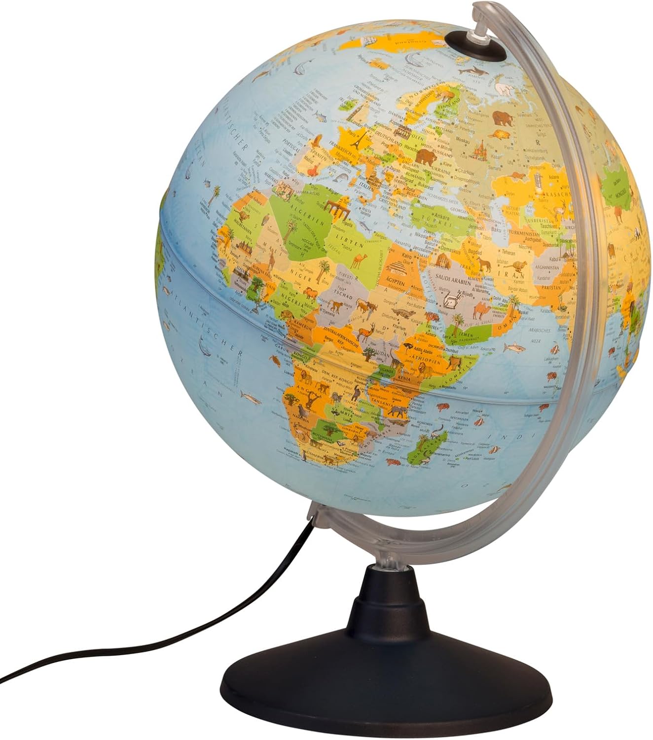 Thumbnail 1 de Globe lumineux LED Idéna 22059 (carte politique version allemande) – diamètre env. 30 cm