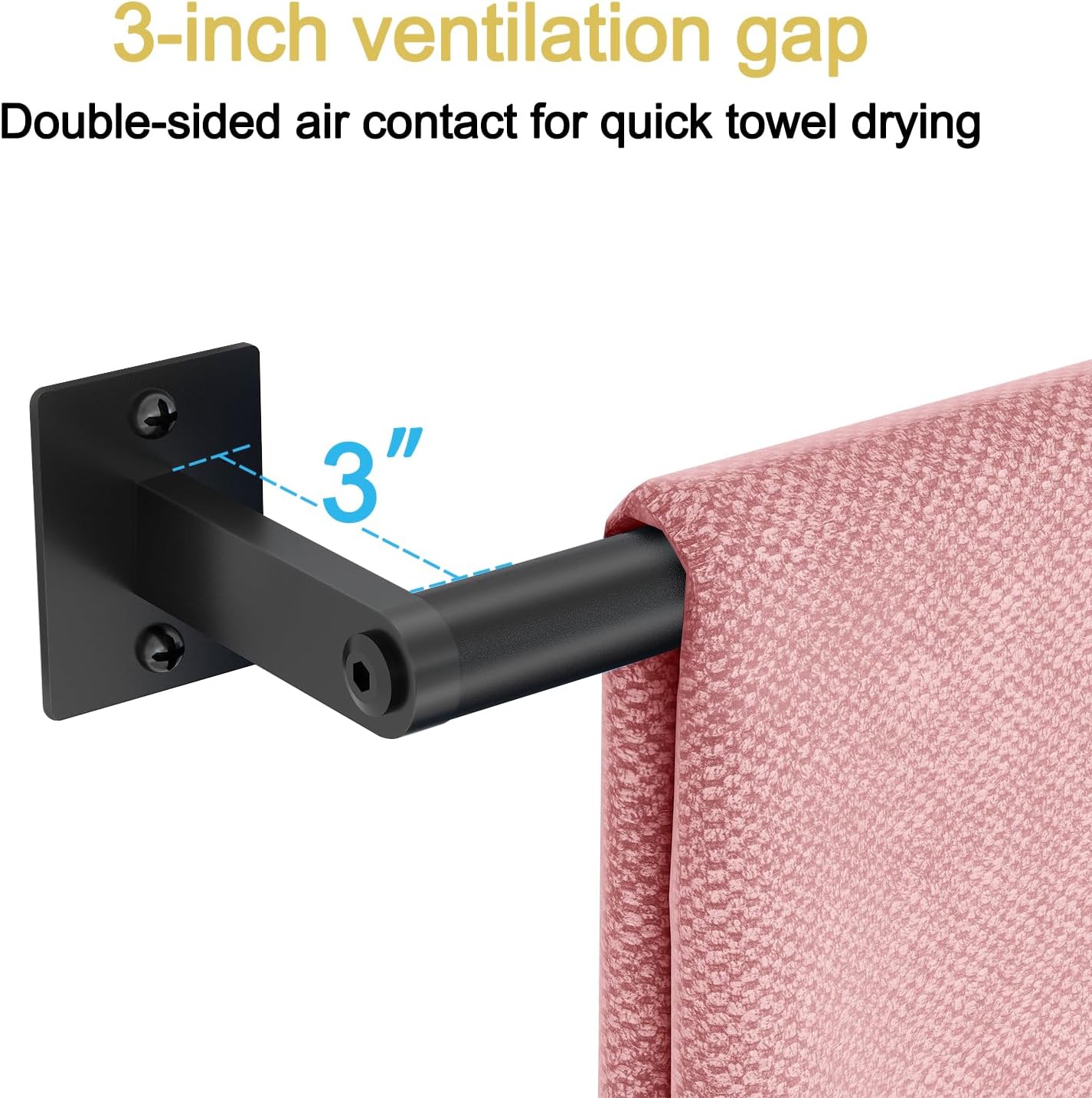Detalle de DOKU towel rail 32 inch stainless steel
