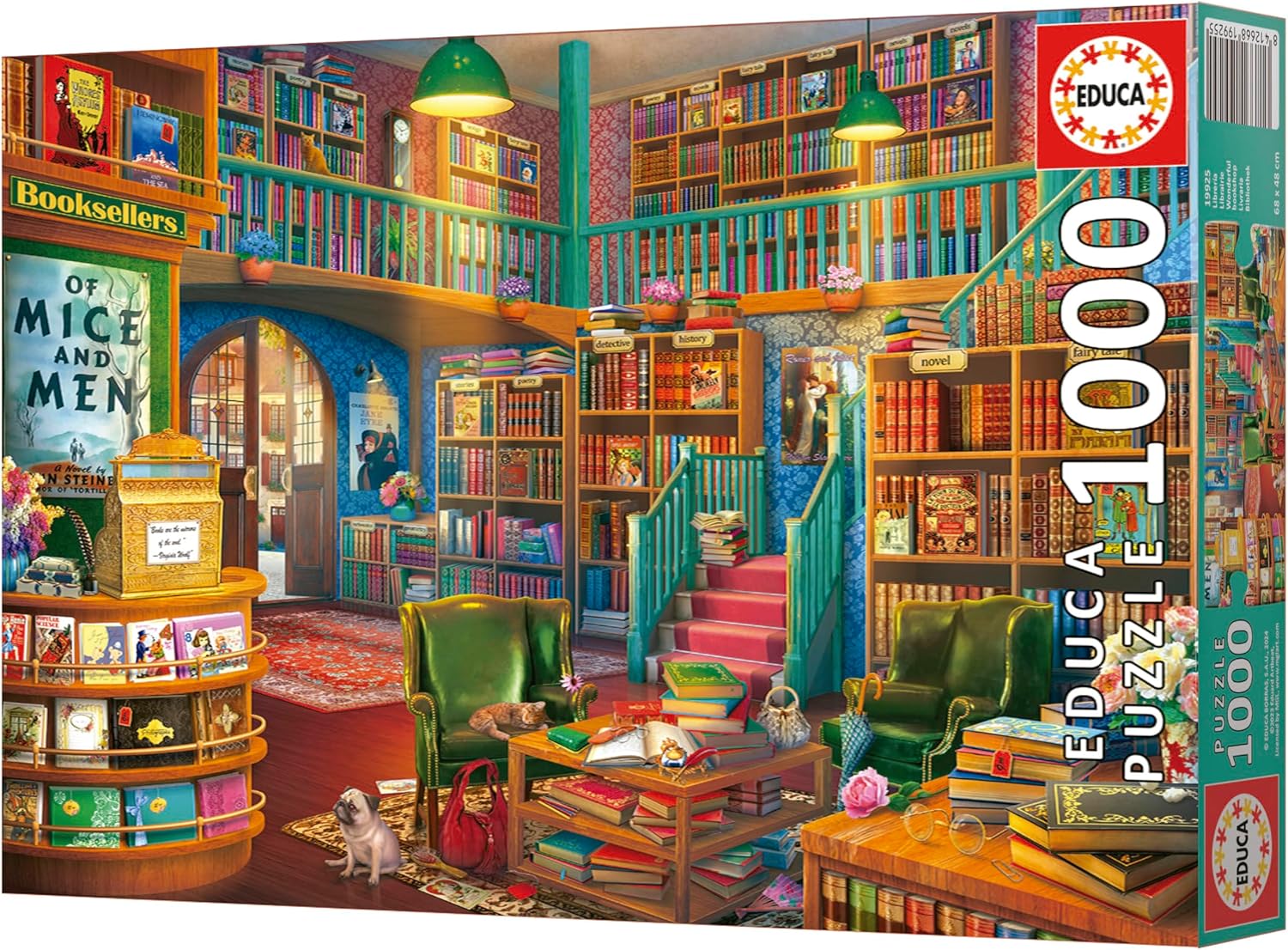 Thumbnail 5 de Puzzle Educa “Biblioteca” da 1.000 pezzi con colla Fix Puzzle, 68 x 48 cm