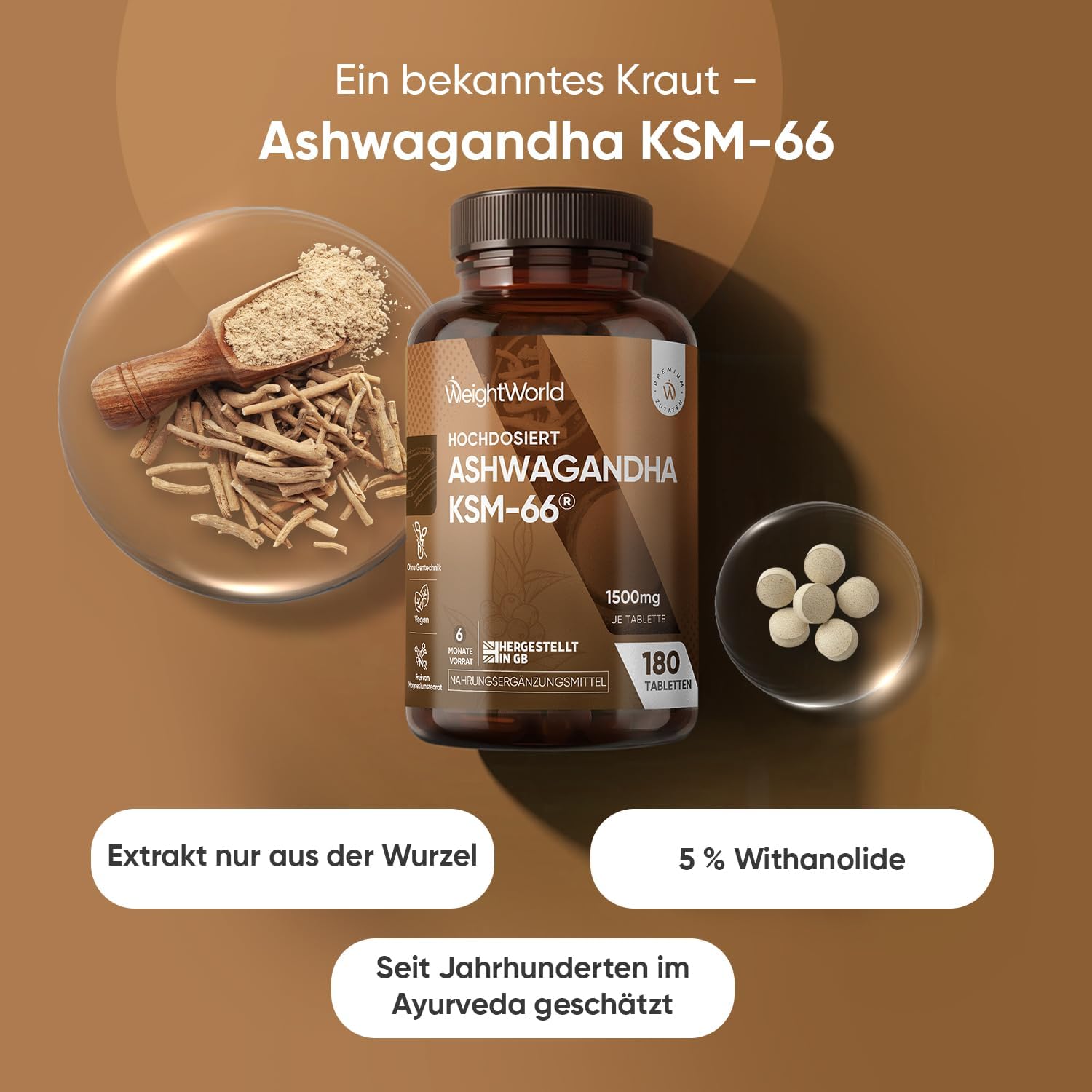 Thumbnail 1 de WeightWorld KSM‑66 Ashwagandha 1500 mg 💊
