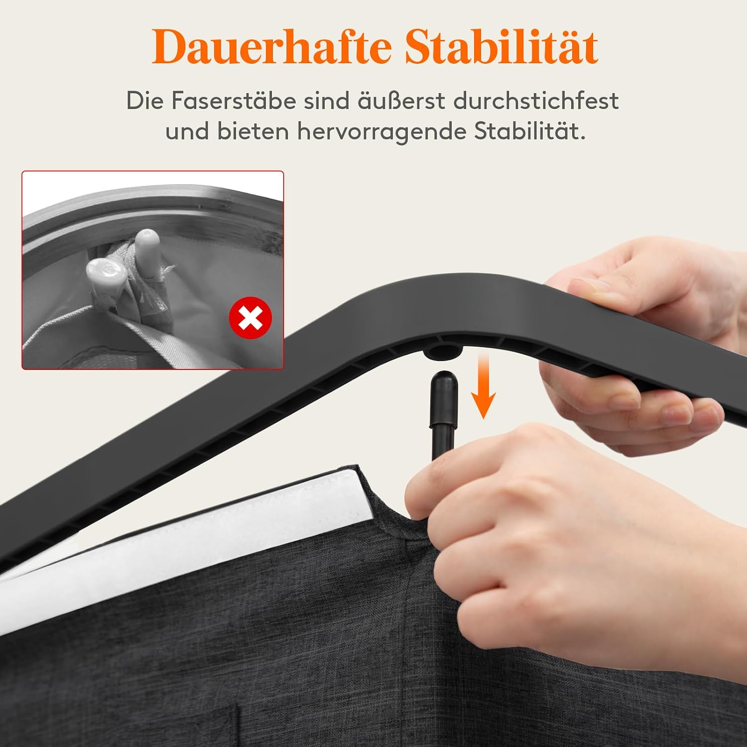 Detalle de Lifewit Wäschekorb mit Deckel 145 l