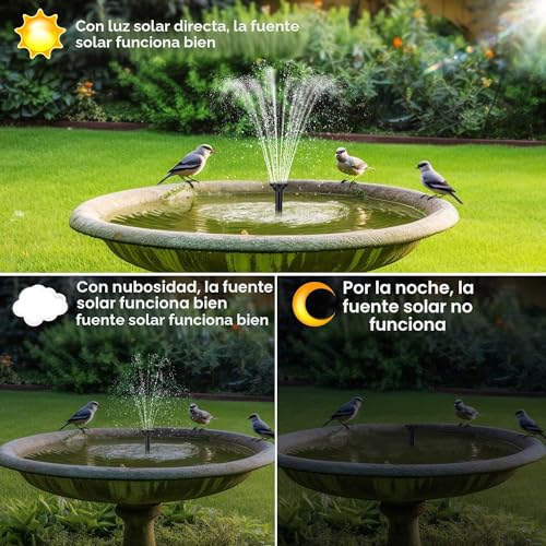 Thumbnail 7 de Biling Fuente solar de 6 W para exterior con batería de 3000 mAh — 10 estilos de fuente para estanques y jardines
