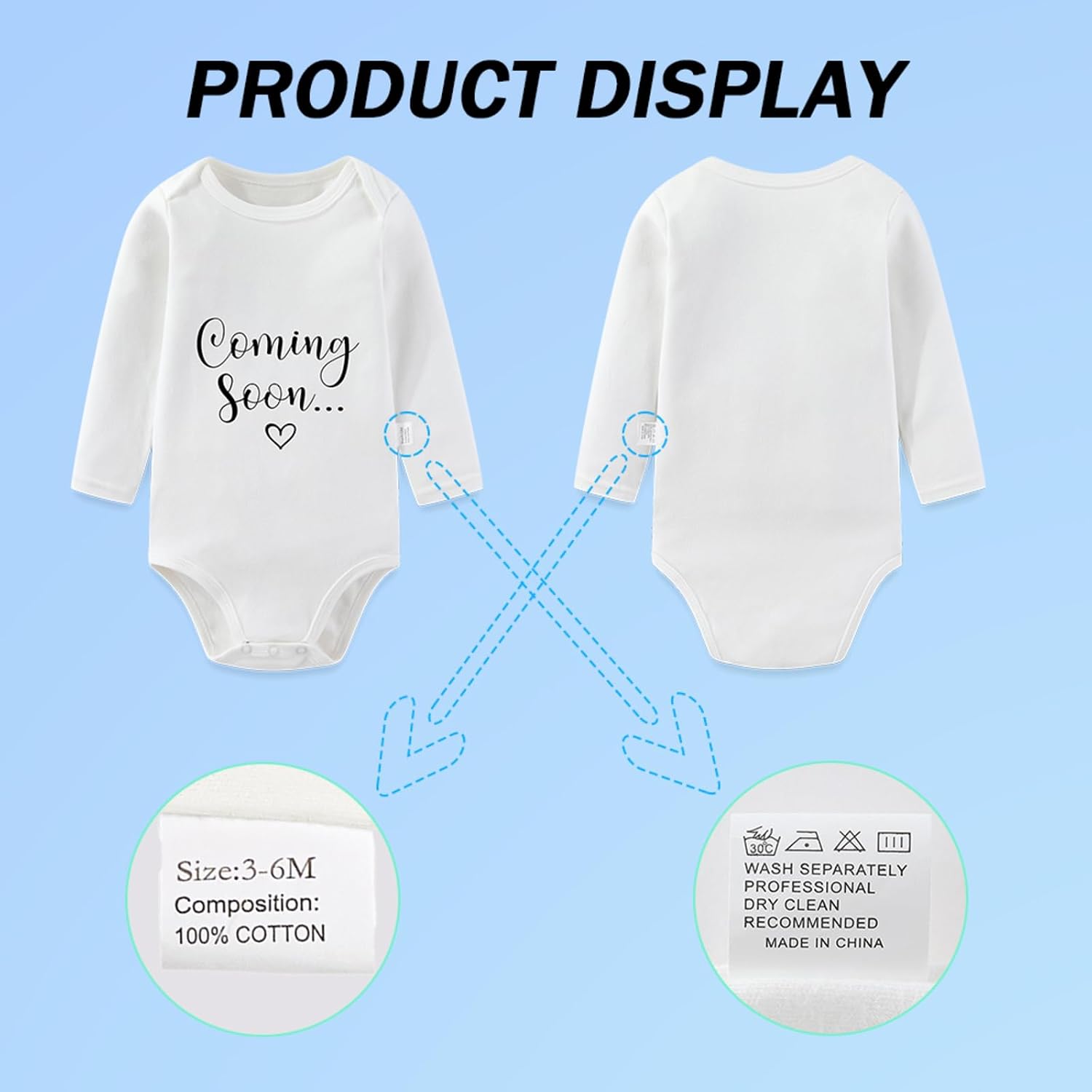 Detalle de Xoleutpee Baby Bodysuit, Long Sleeve