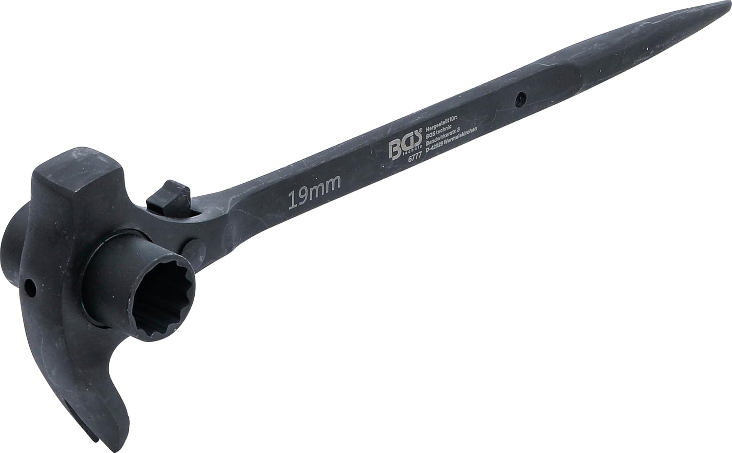 Detalle de BGS 6777 Cricchetto doppia bussola poligonale 4-in-1, 19 x 22 mm