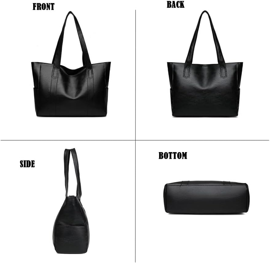 Thumbnail 1 de YXQSED Ladies Tote Handbag in Black with Zip and Inner Pocket