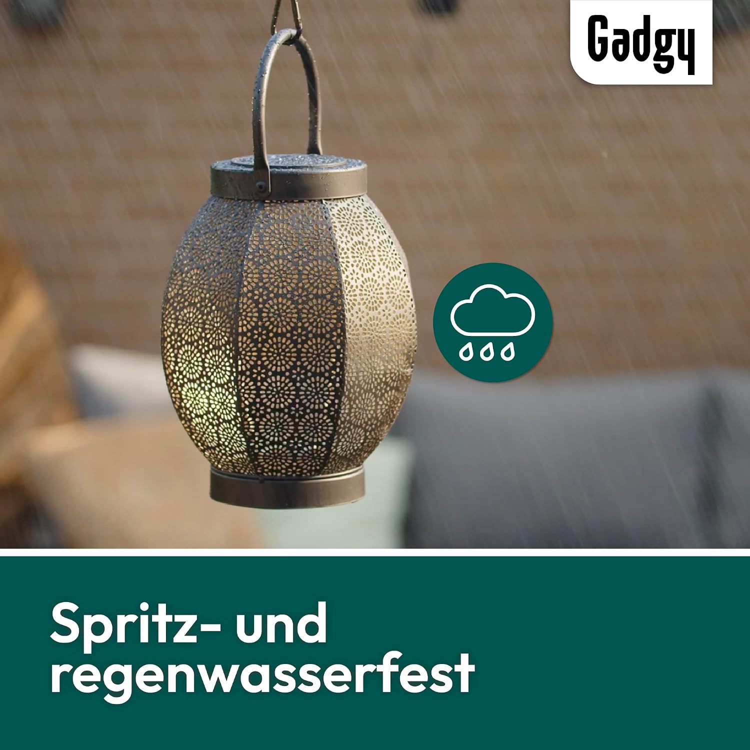 Thumbnail 6 de Gadgy Solar Laterne Außen – Orientalische Hänge- oder Tischlampe im Blumen-Design
