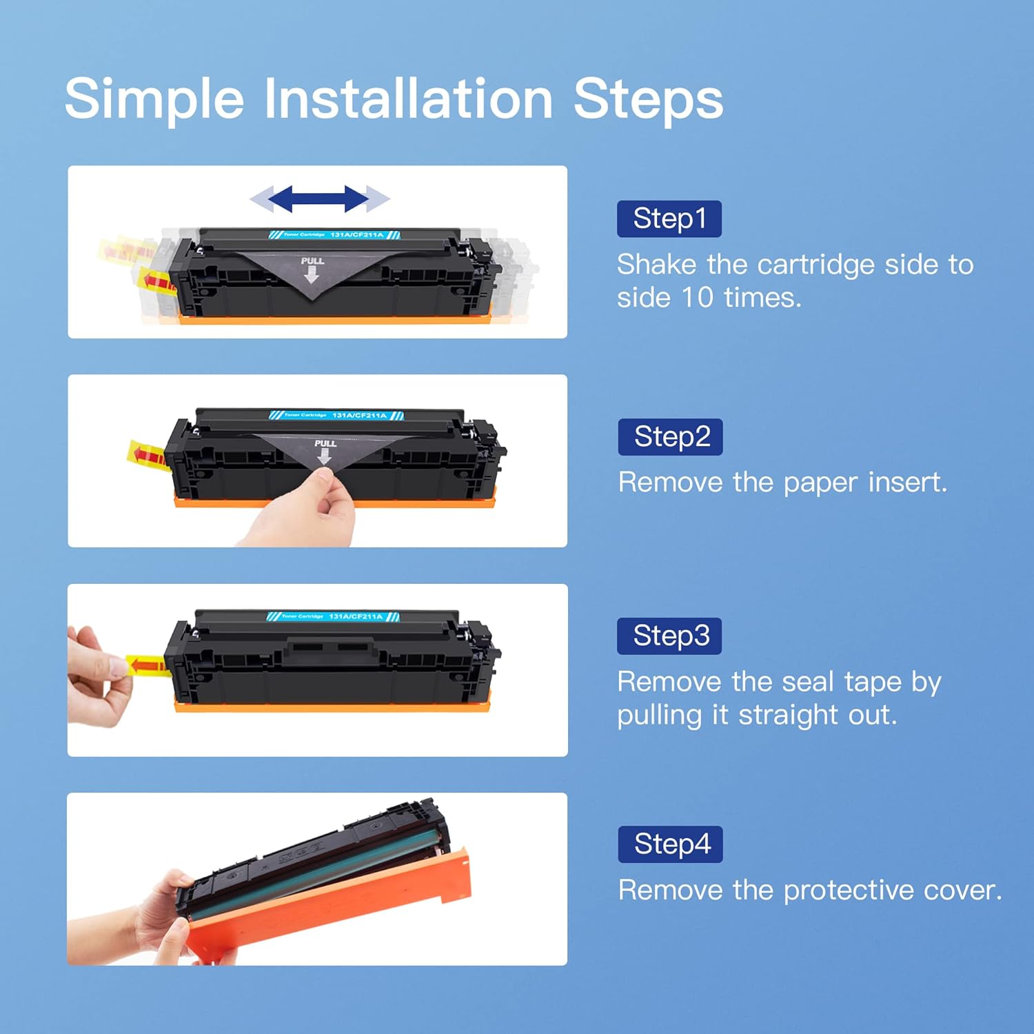 Detalle 2 de GPC IMAGE 131X Toner Multipack – kompatibel mit HP 131A CF210A CF210X CF211X CF213X CF212X (Schwarz, Cyan, Gelb, Magenta)