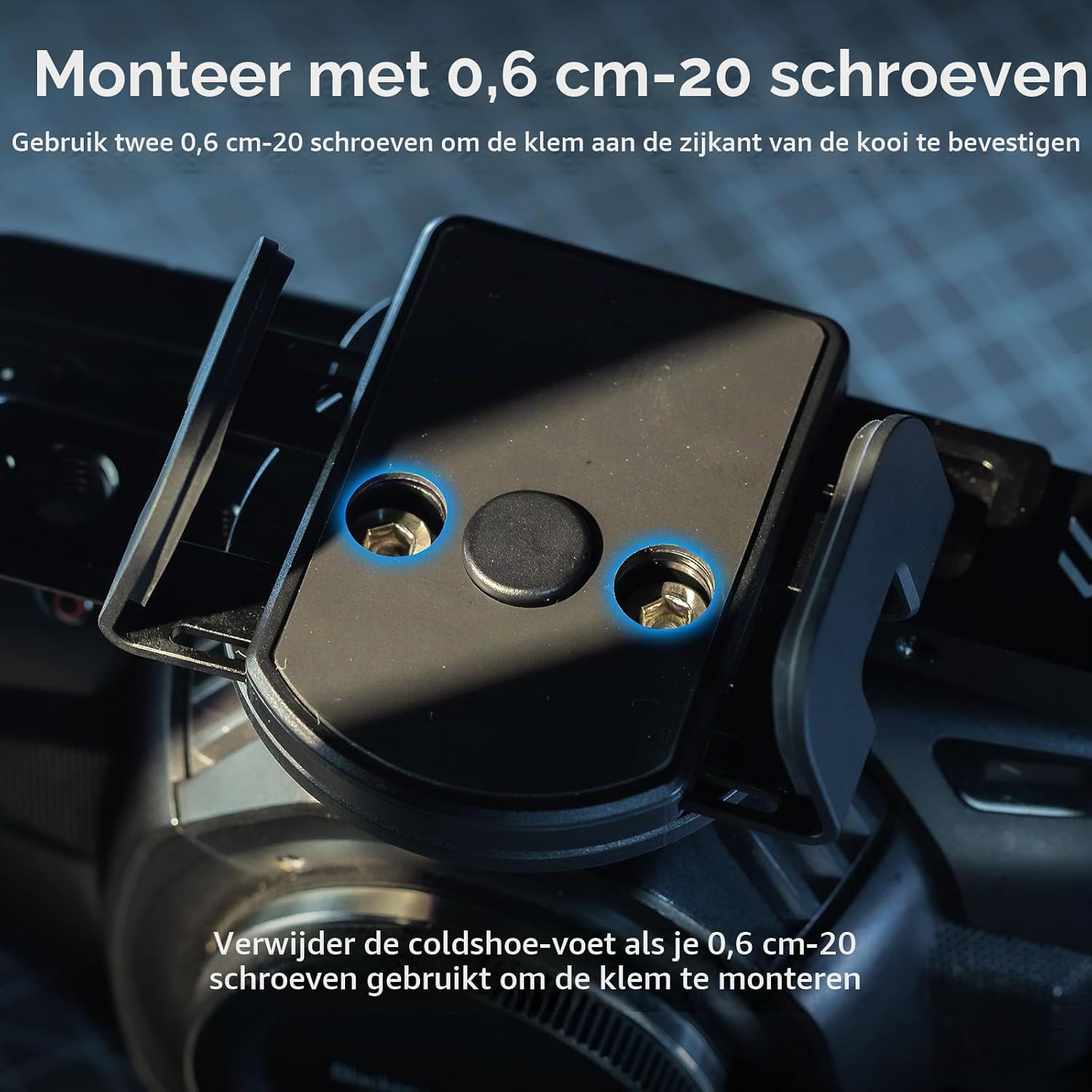 Detalle 2 de SMALLRIG 5196 universele SSD-houder met verstelbare kabelklem en Cold Shoe